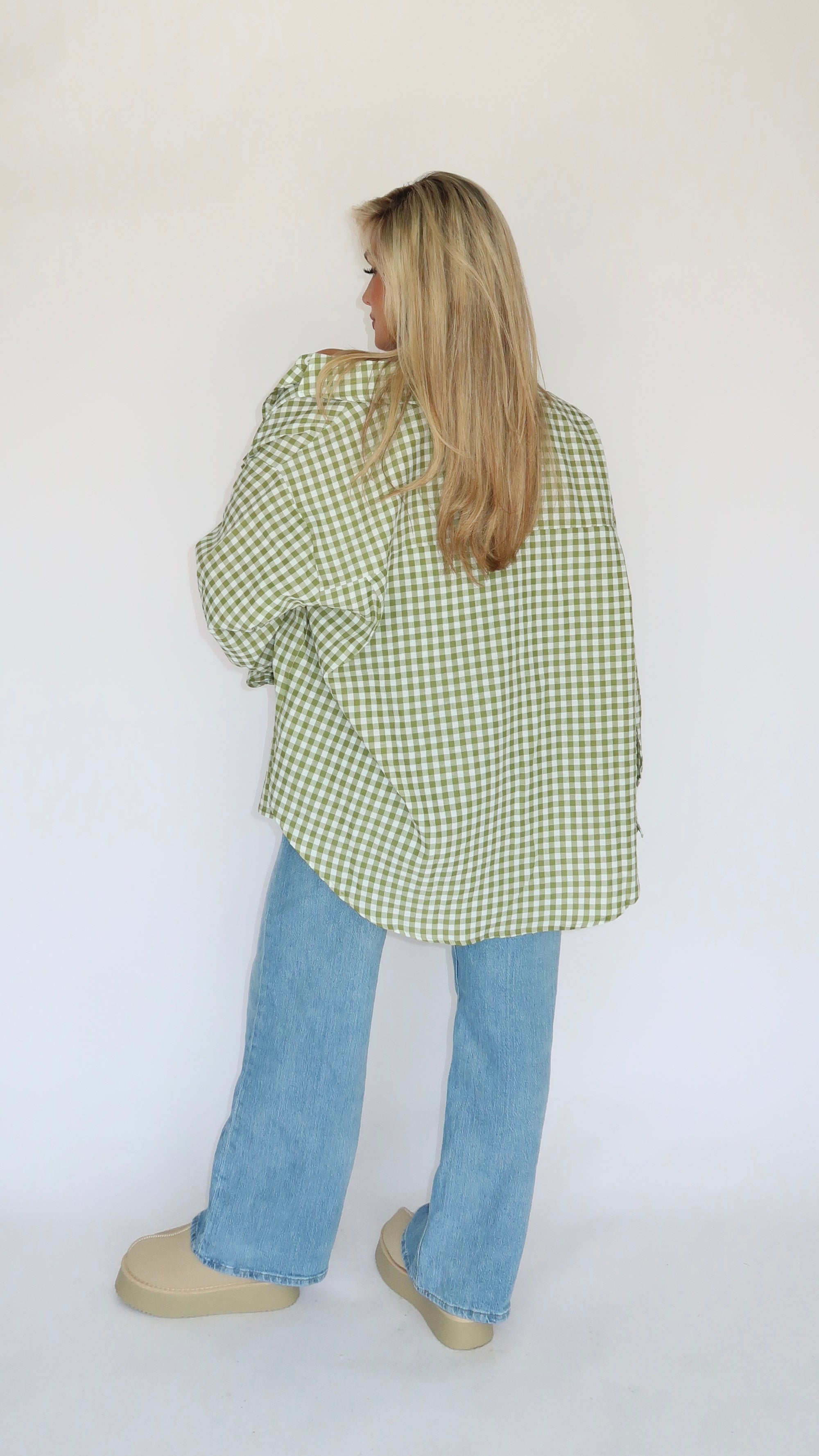 NANTUCKET GINGHAM BUTTON DOWN SAGE
