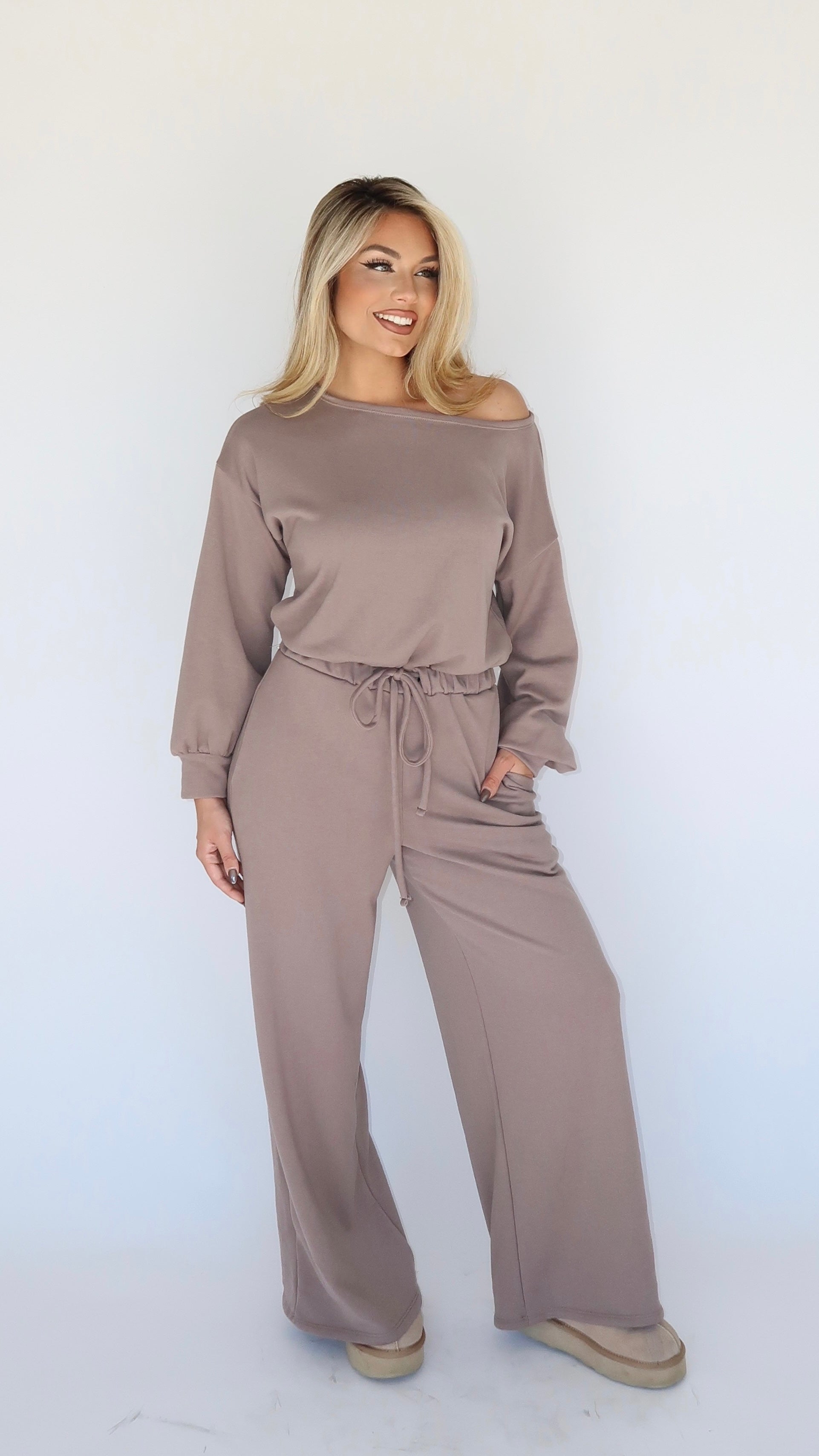 MACIE MOCHA JUMPSUIT
