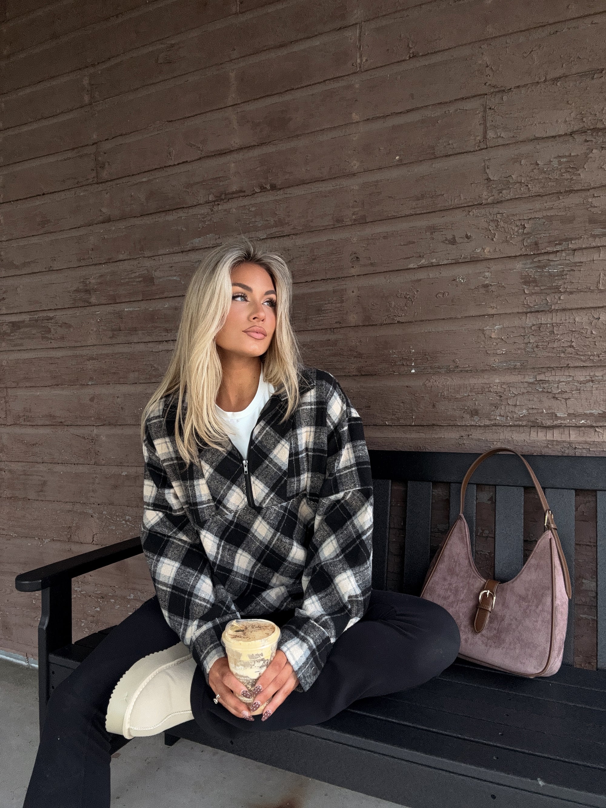 FIRESIDE PLAID PULLOVER