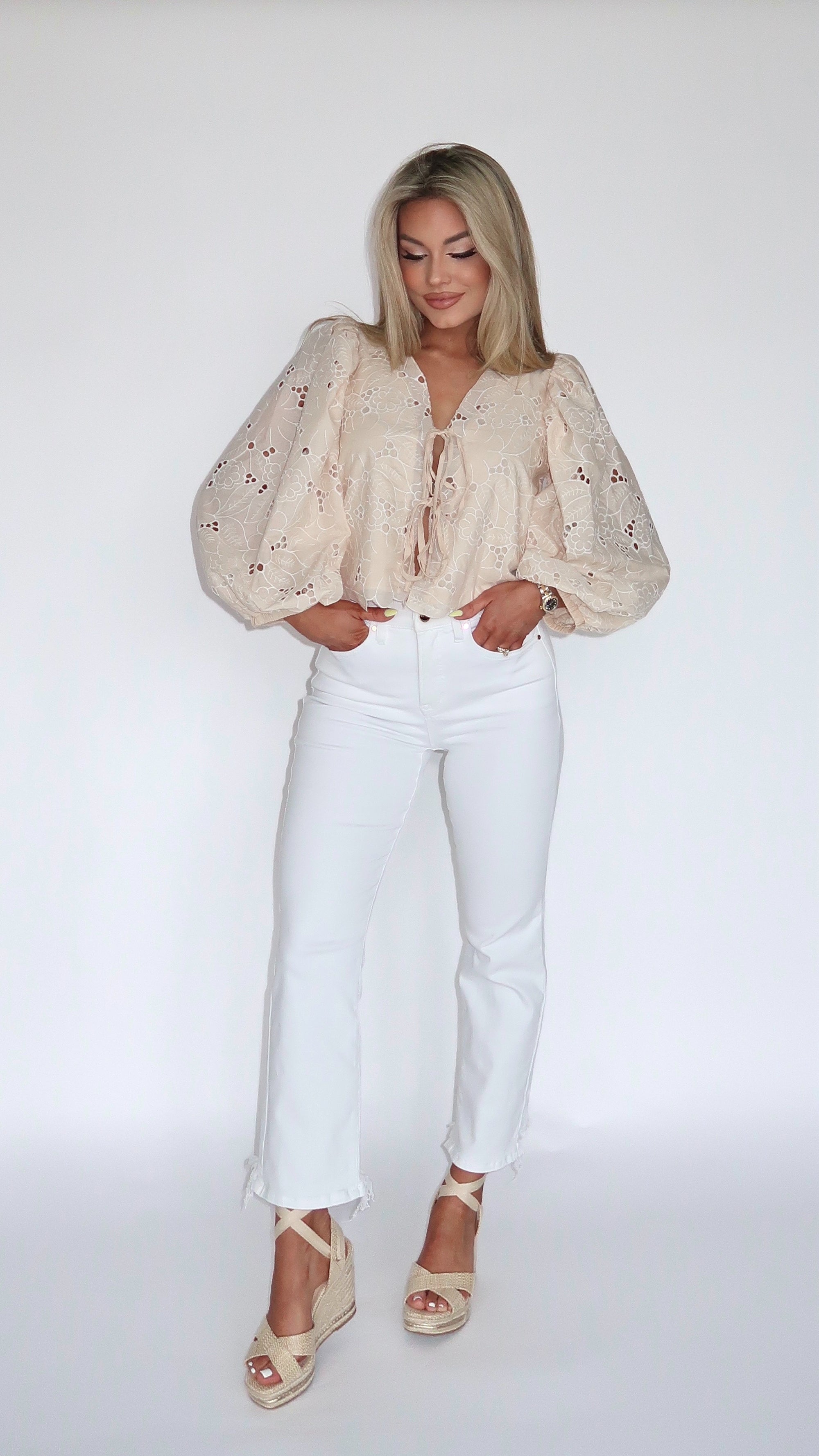 MARLENE EYELET TOP