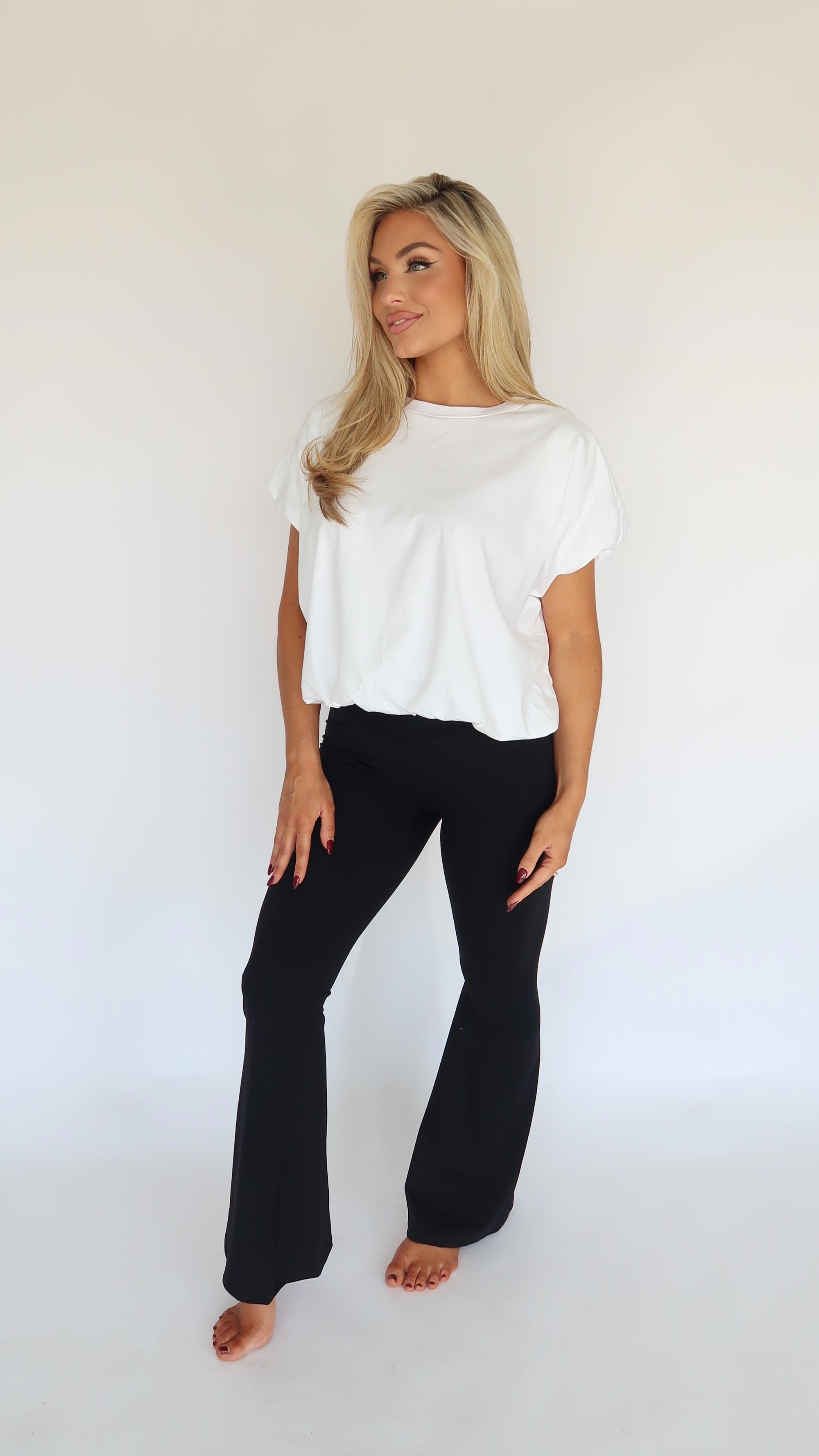 BUBBLE TEE TOP WHITE