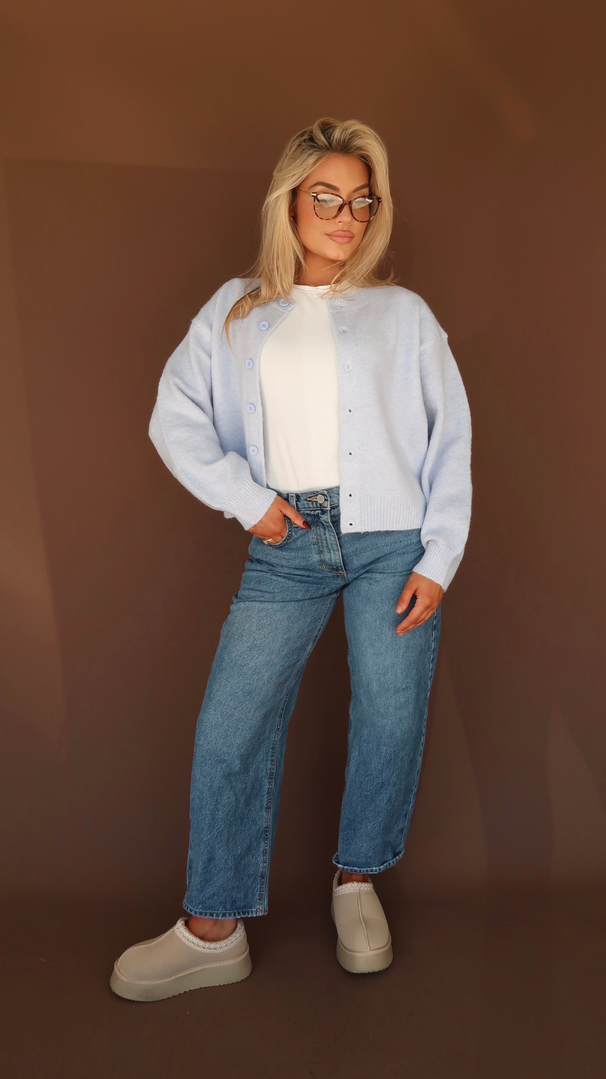 AUTUMN CRISP CARDIGAN BLUE