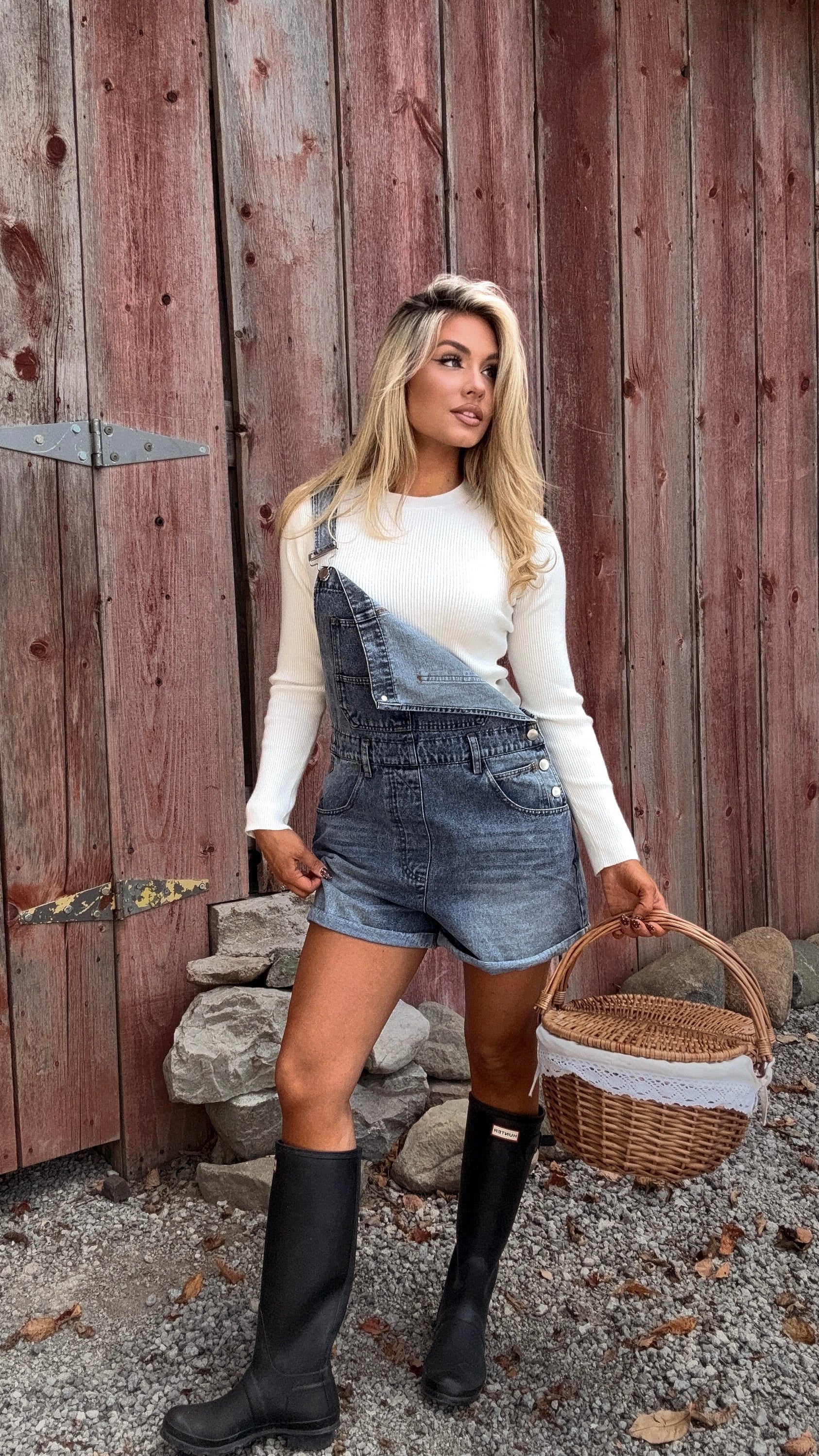 HARVEST DENIM SHORT OVERALLS