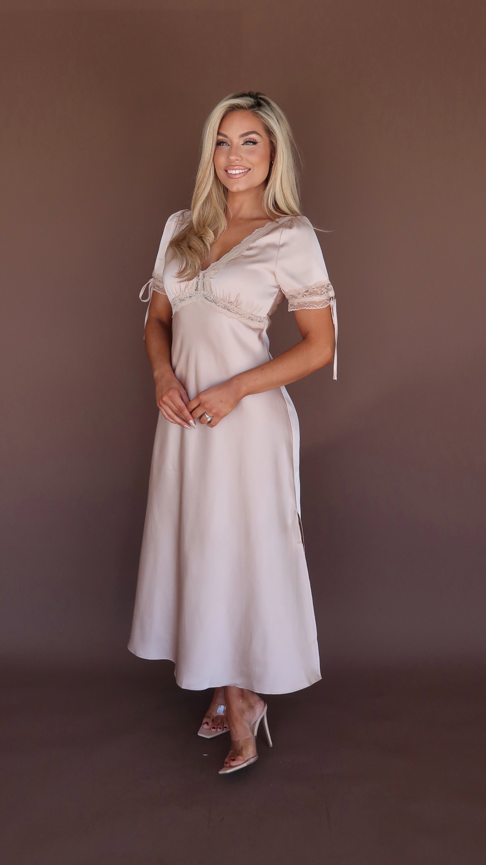 ROSALIE SATIN MIDI DRESS