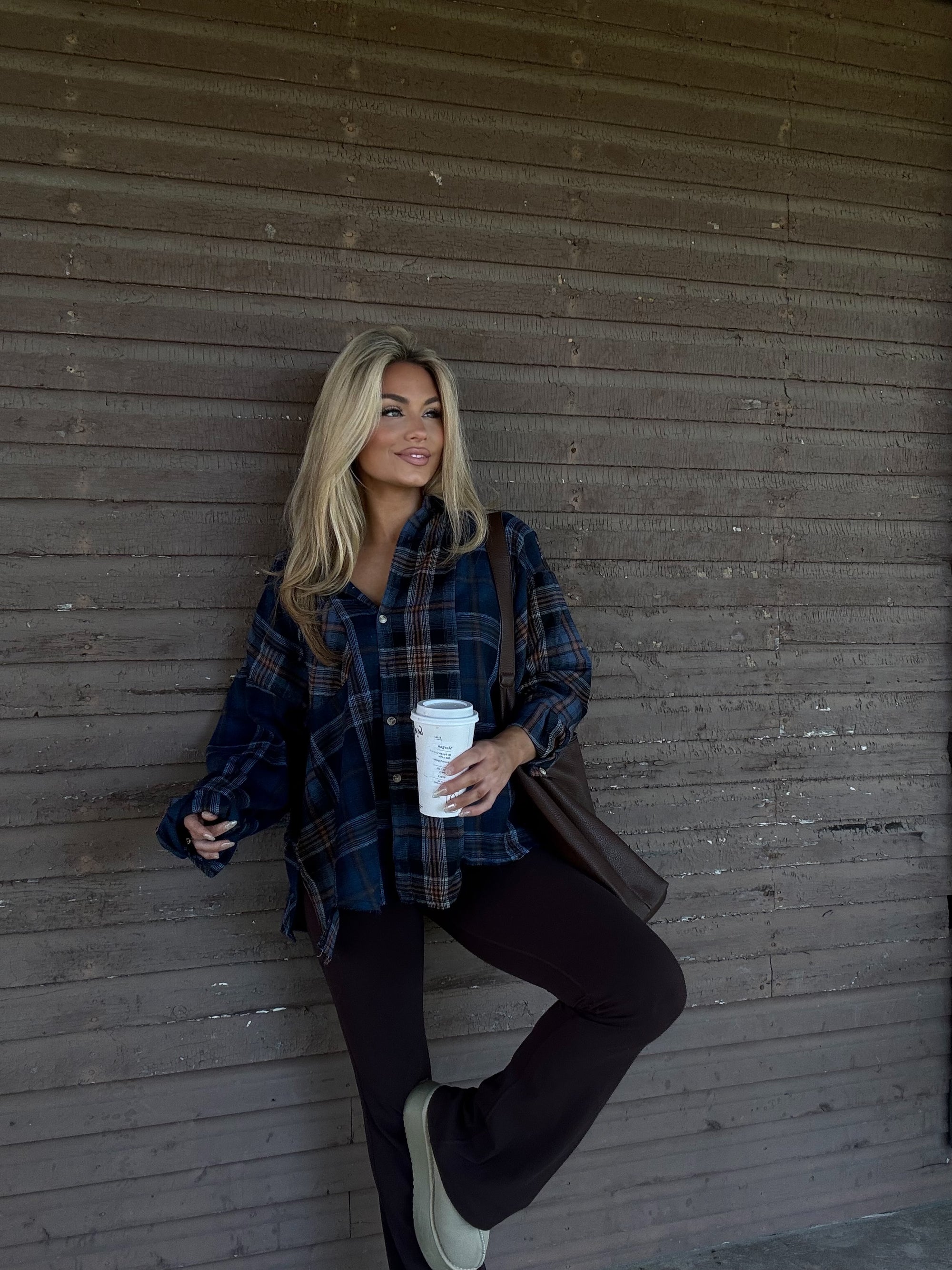 AUGUST NAVY PLAID FLANNEL