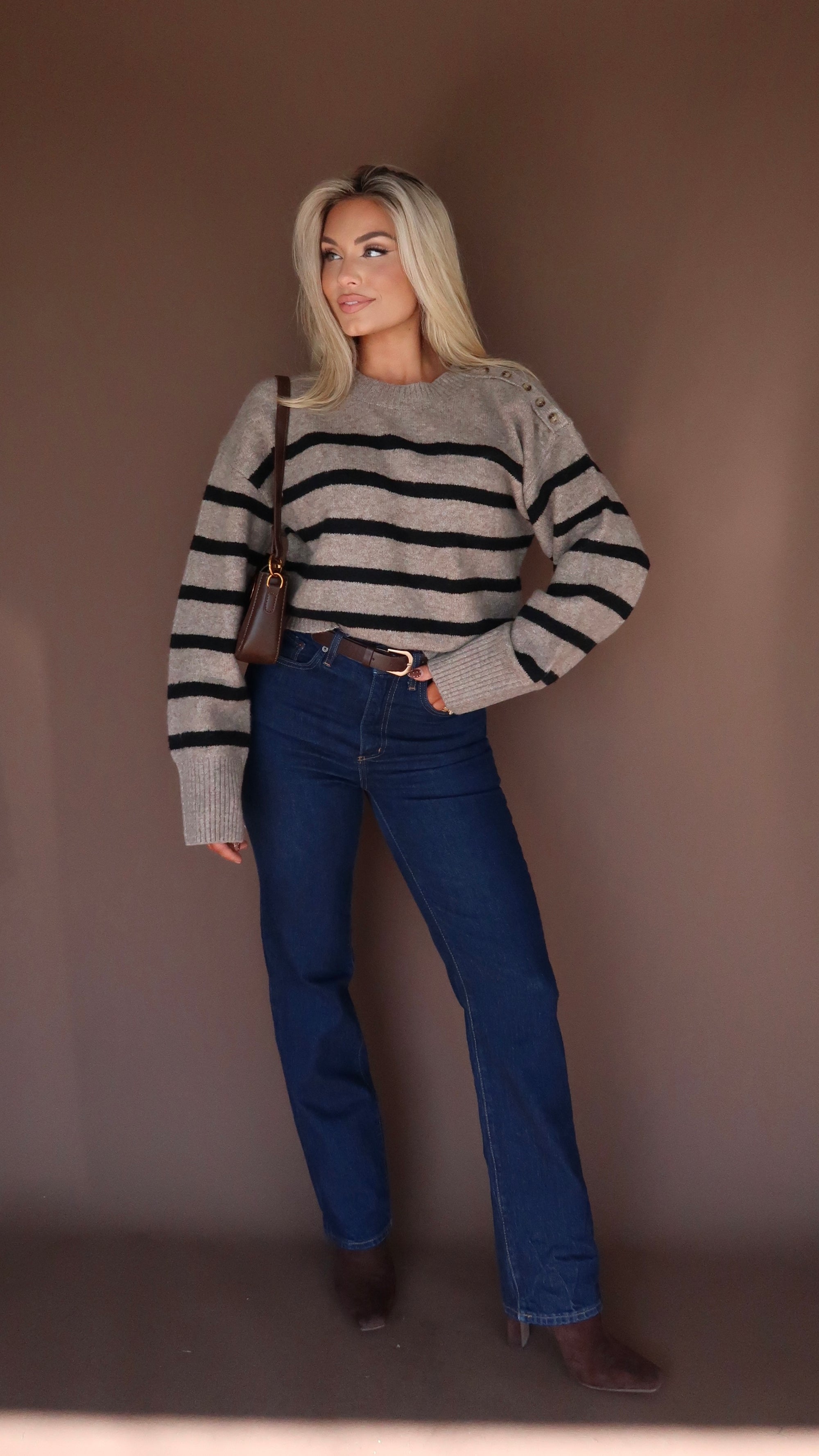 ROWAN STRIPED SWEATER