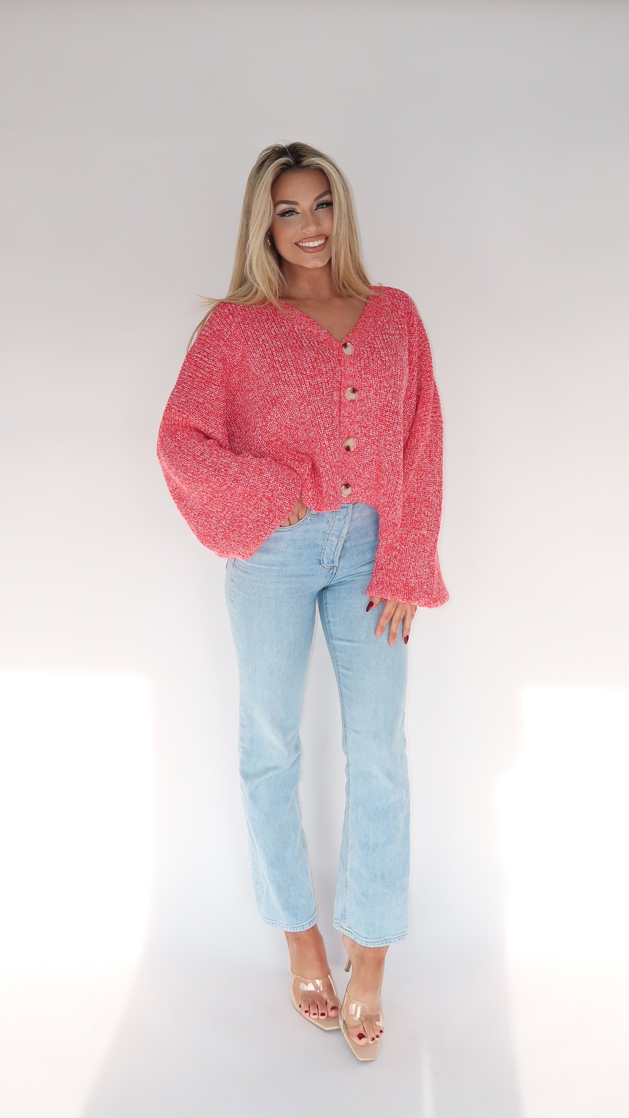 WINTER BLISS CHUNKY SWEATER RED
