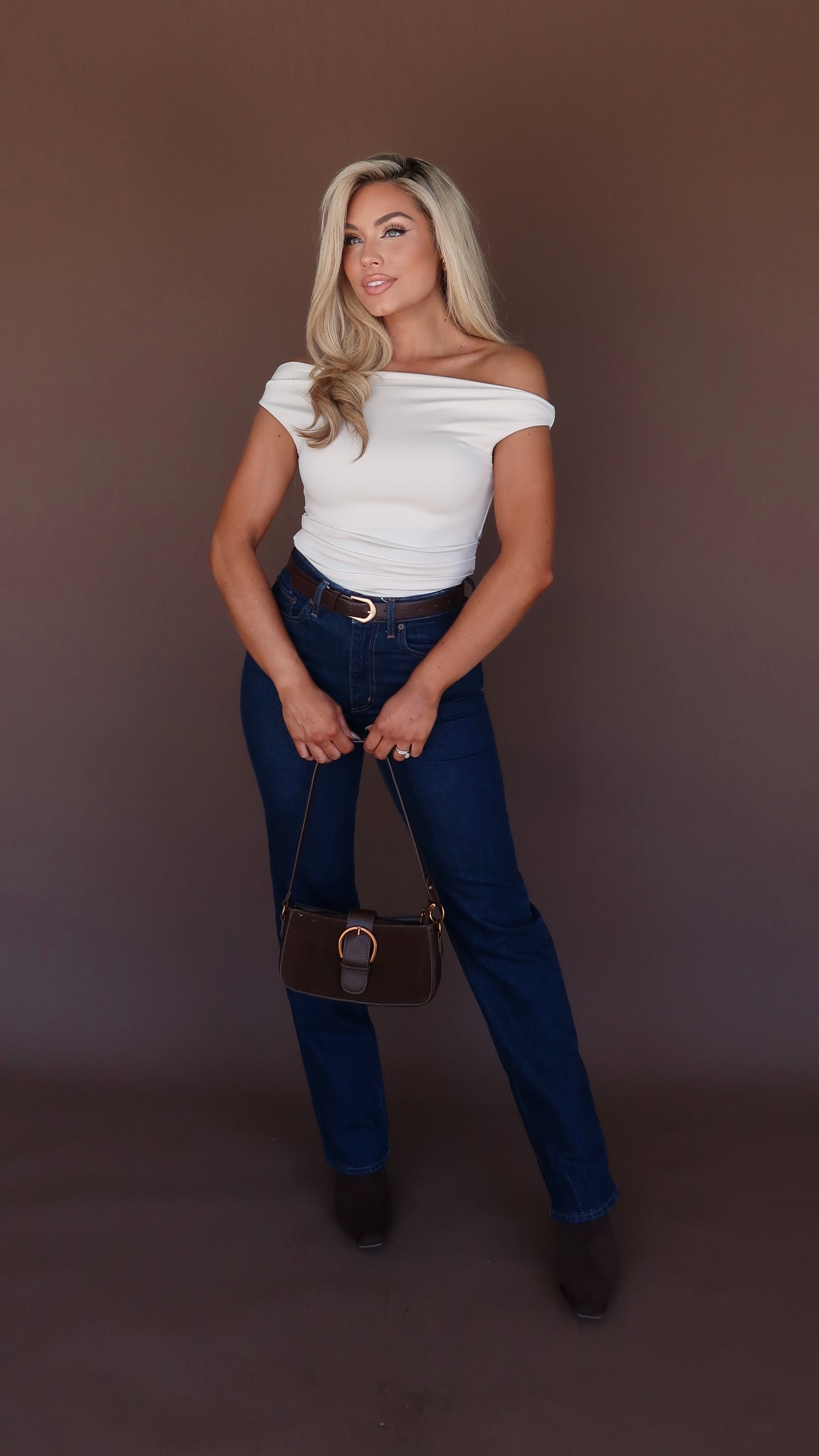CIARA OFF THE SHOULDER TOP CREAM