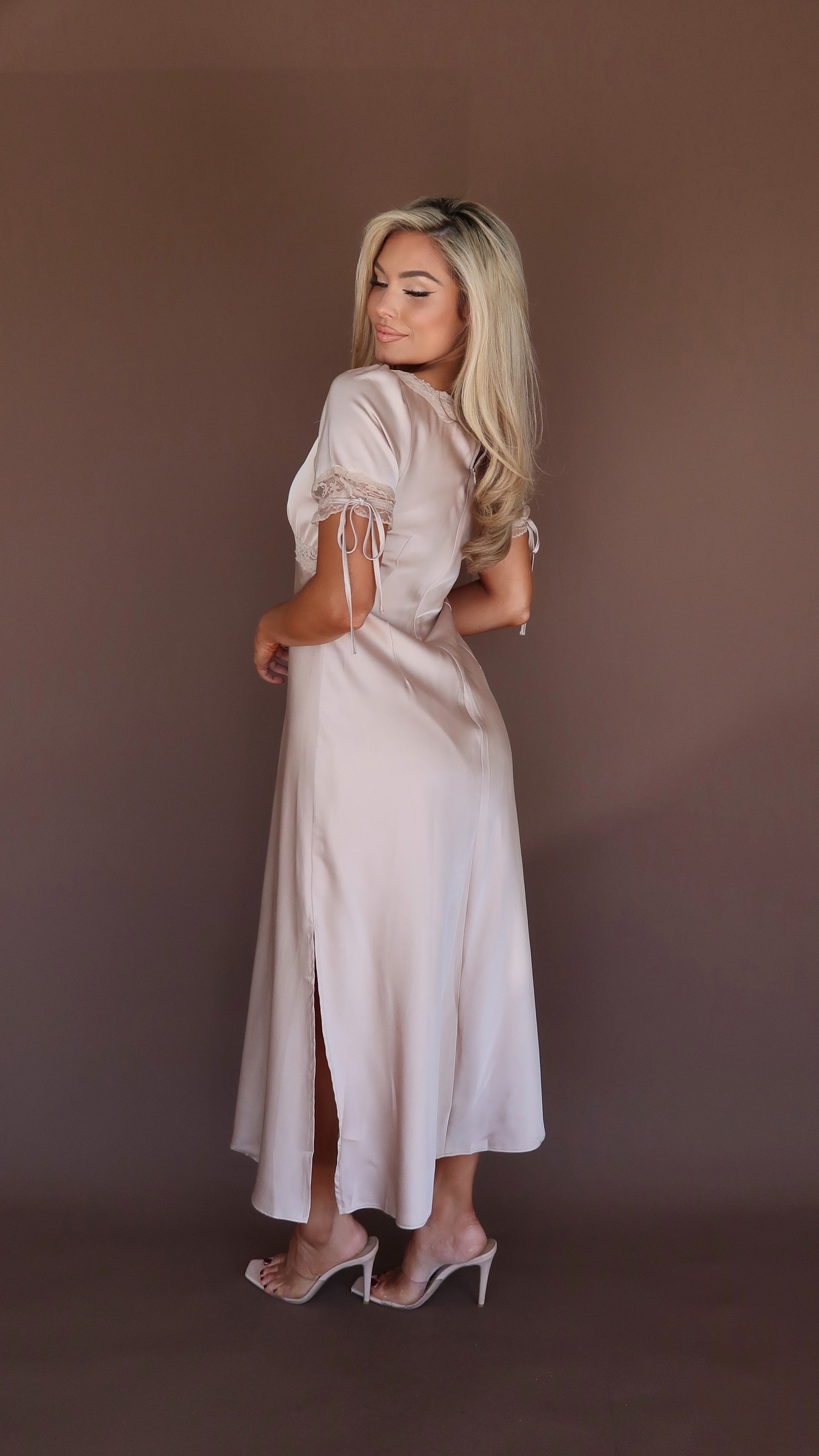 ROSALIE SATIN MIDI DRESS