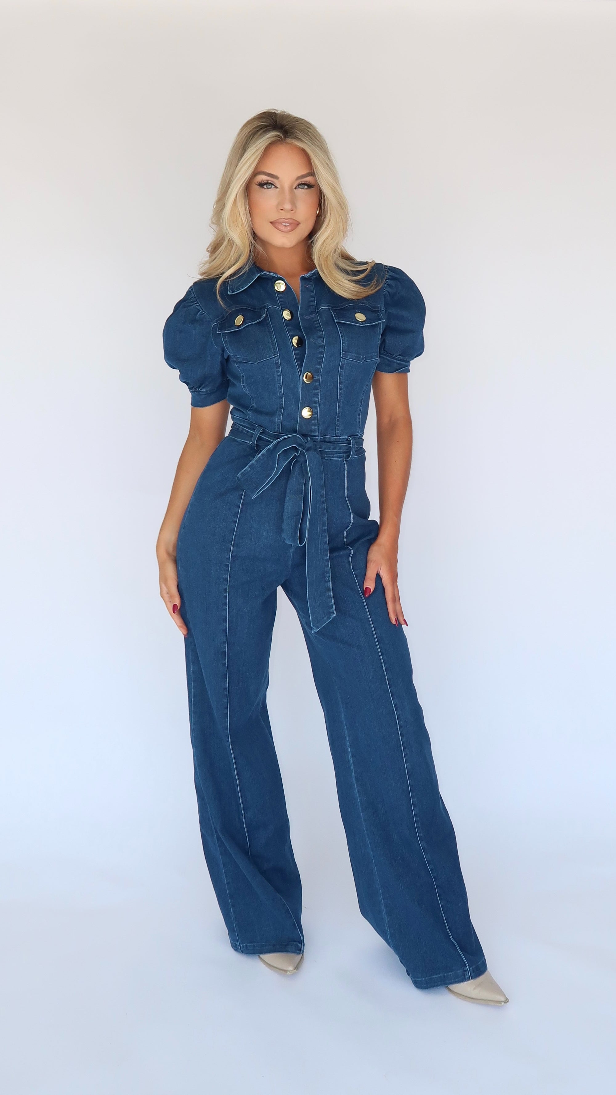ALDEAN DENIM JUMPSUIT