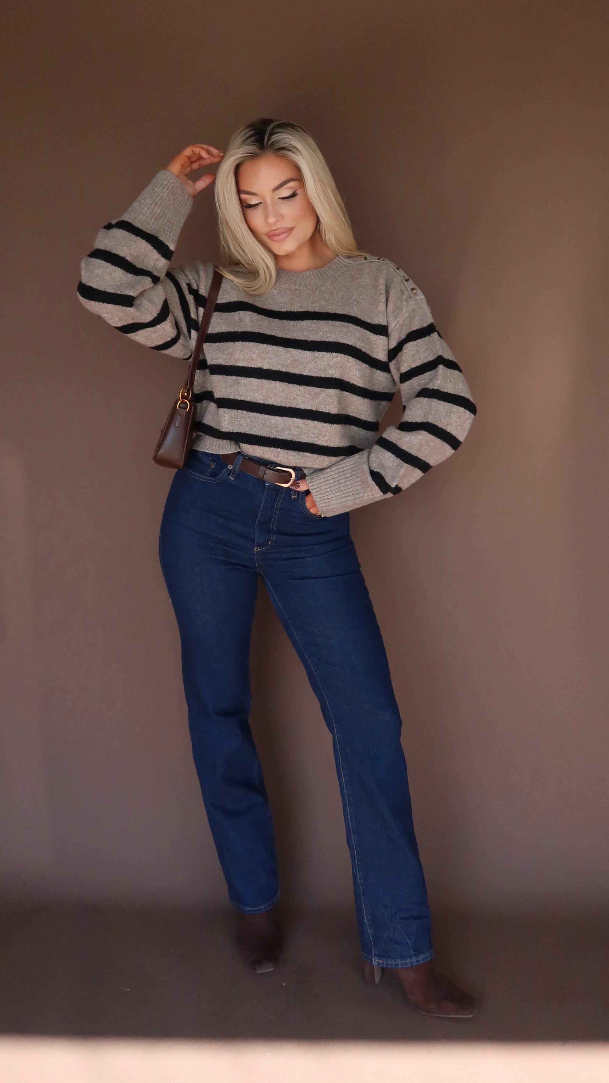 ROWAN STRIPED SWEATER