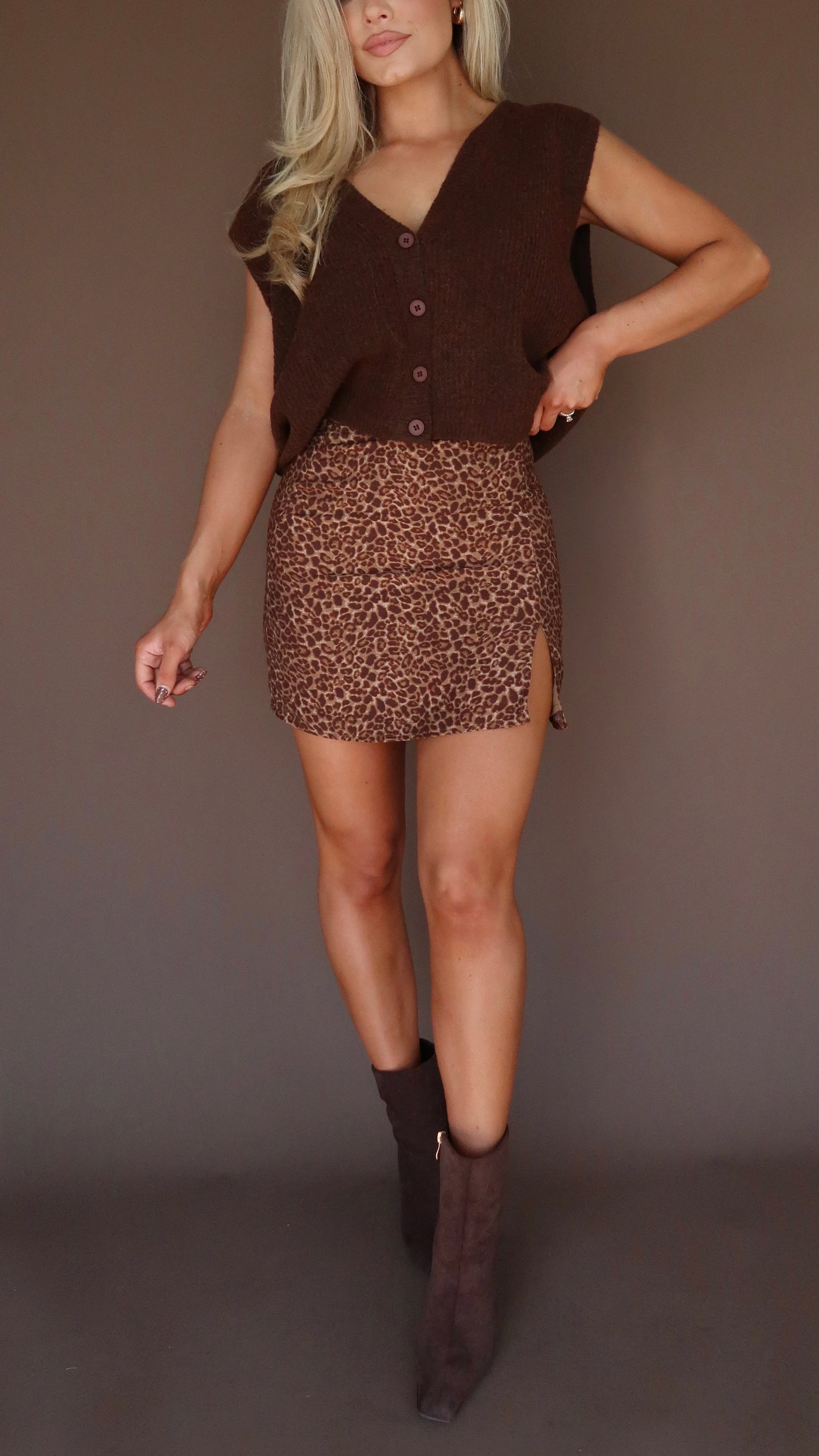 LILIANA LEOPARD MINI SKIRT