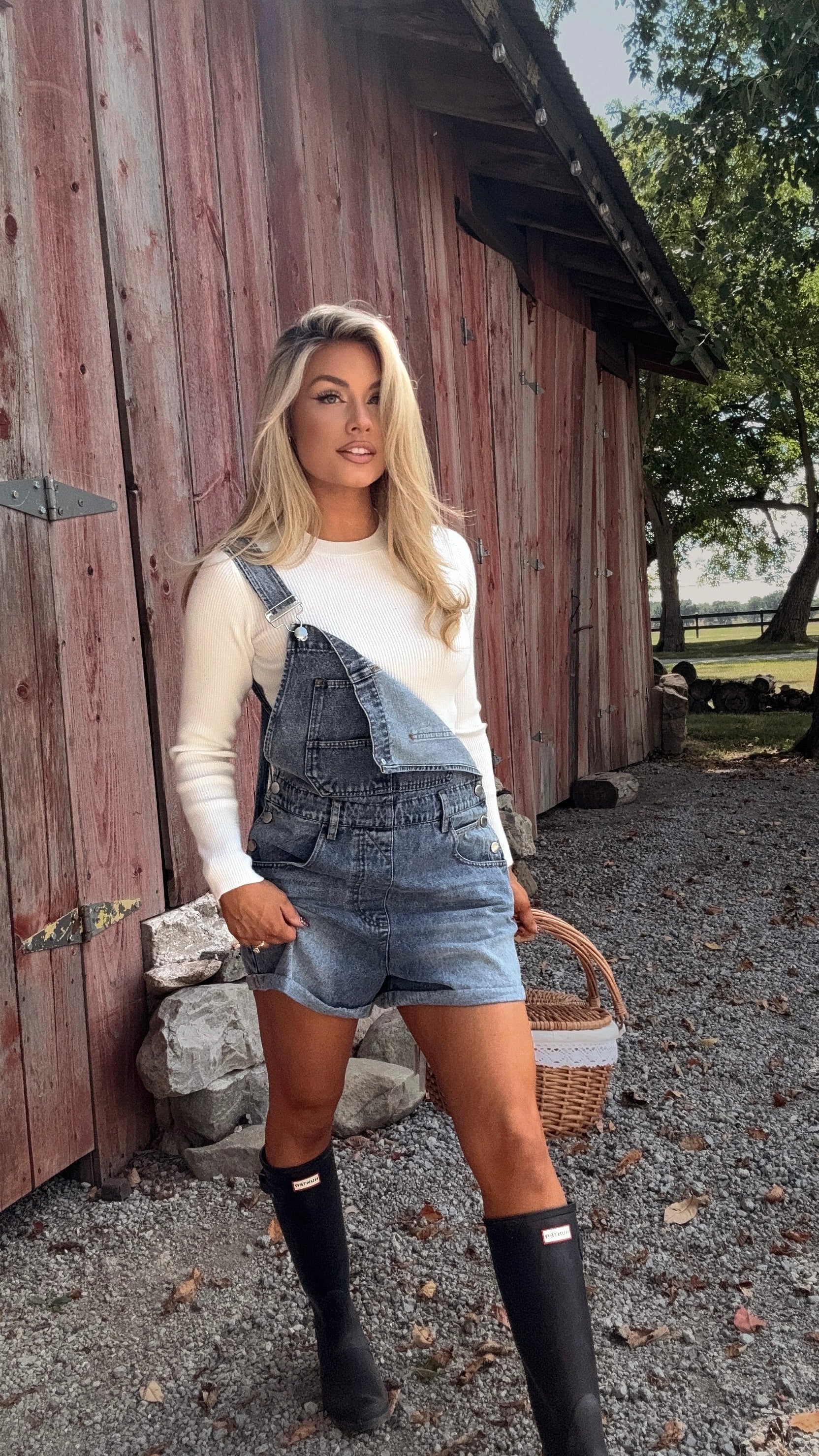 HARVEST DENIM SHORT OVERALLS