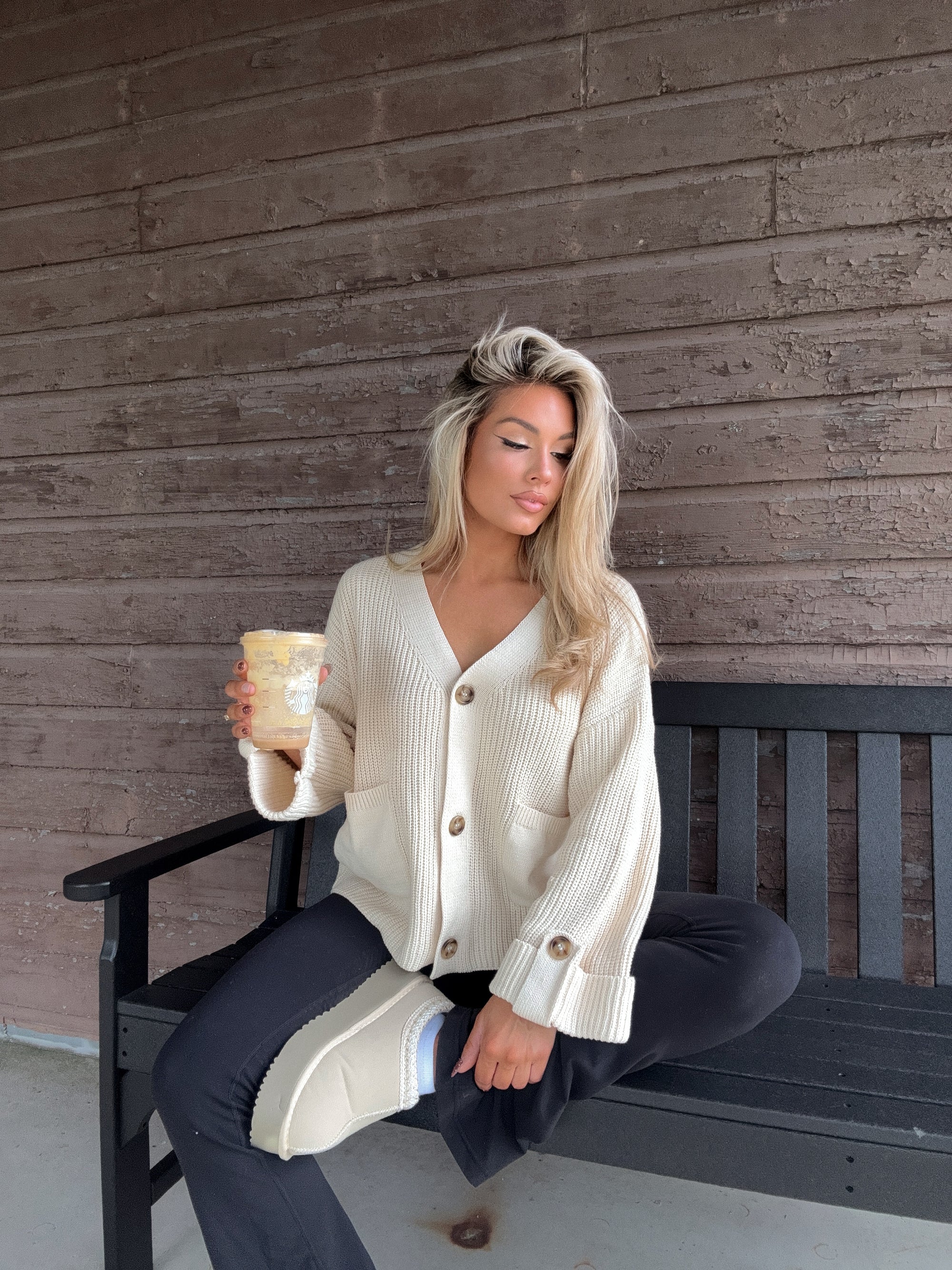 KENNA CHUNKY KNIT OVERSIZED CARDIGAN