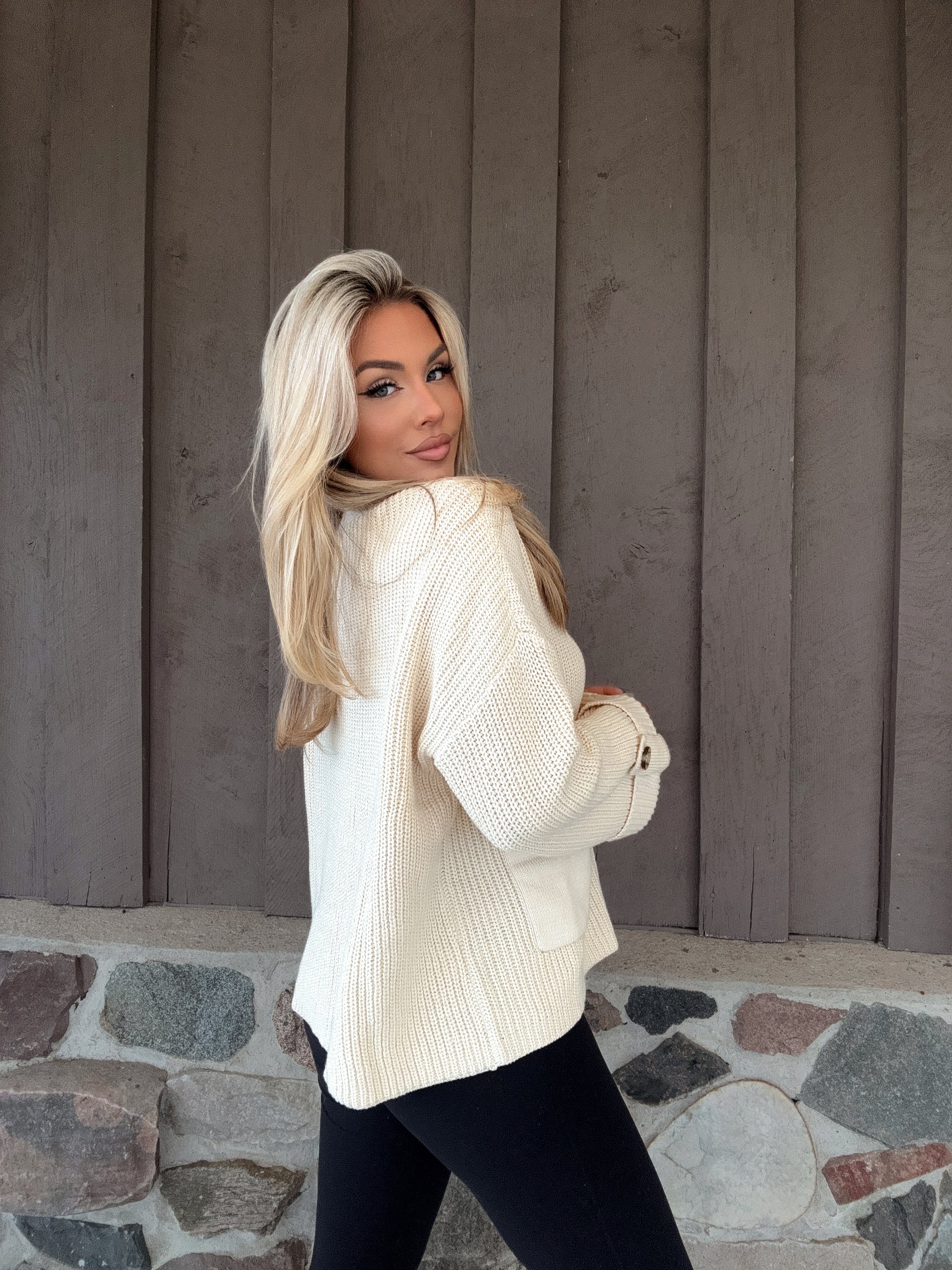 KENNA CHUNKY KNIT OVERSIZED CARDIGAN