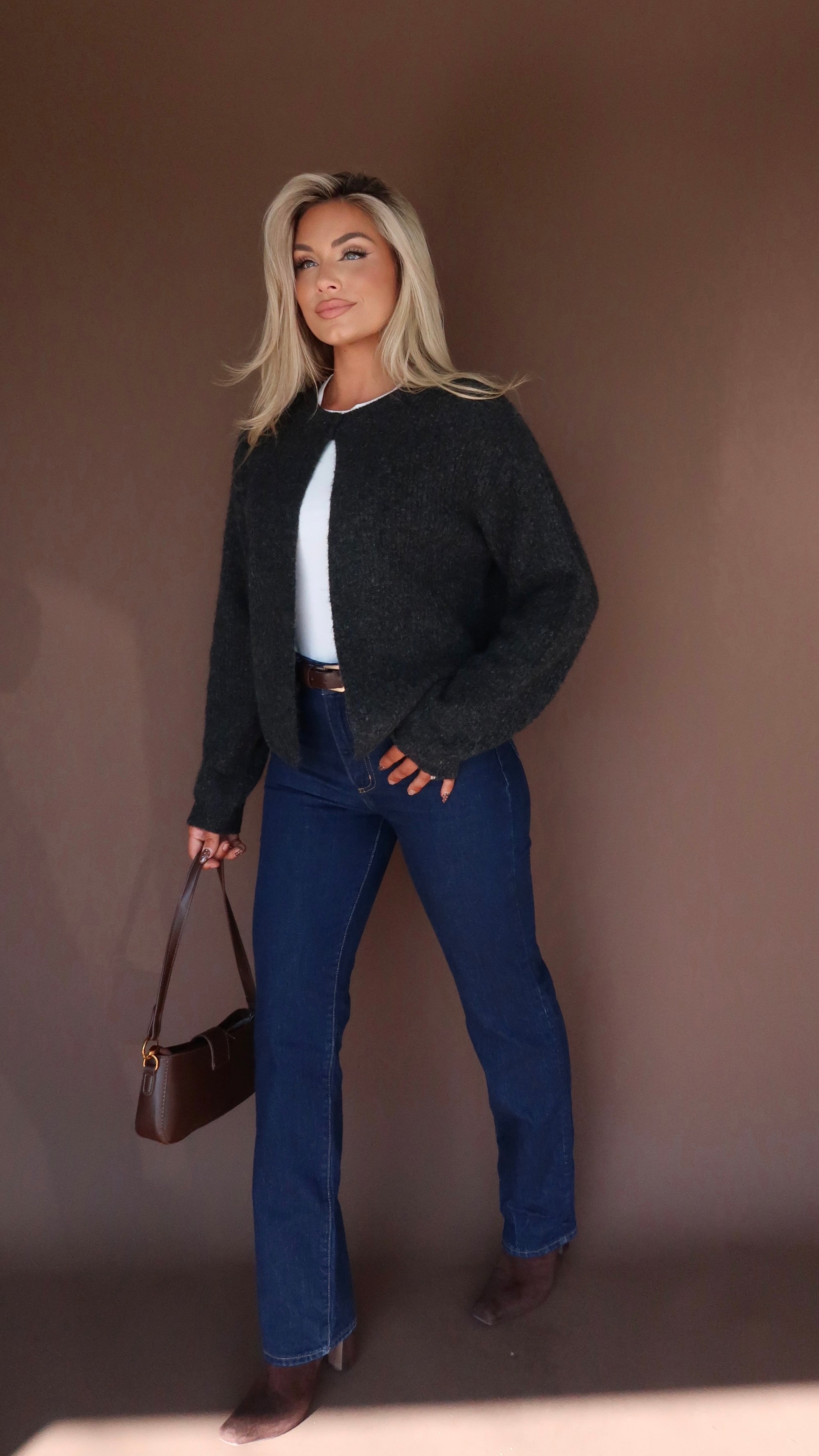 ASHWOOD CHARCOAL GREY CARDIGAN
