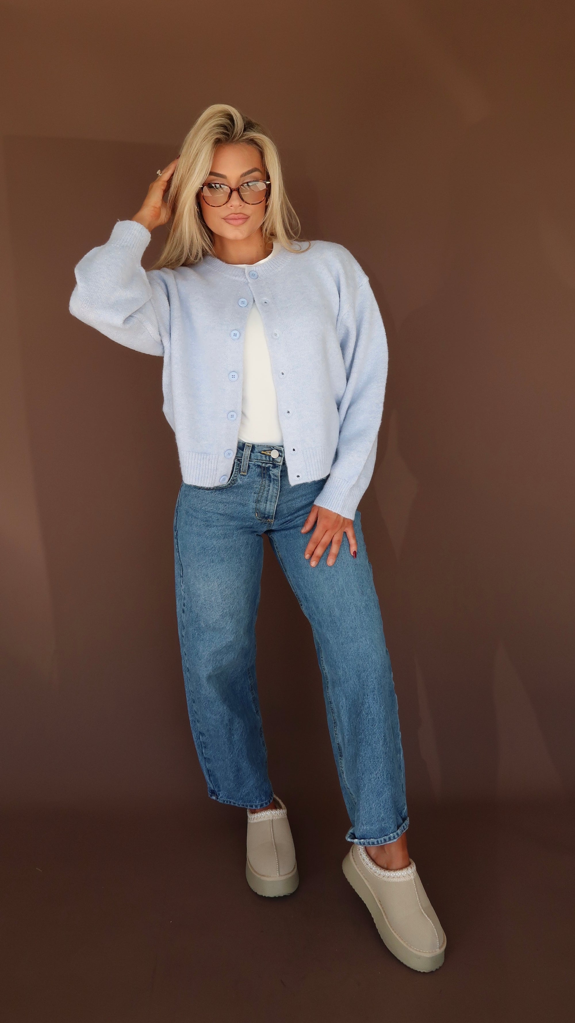 AUTUMN CRISP CARDIGAN BLUE