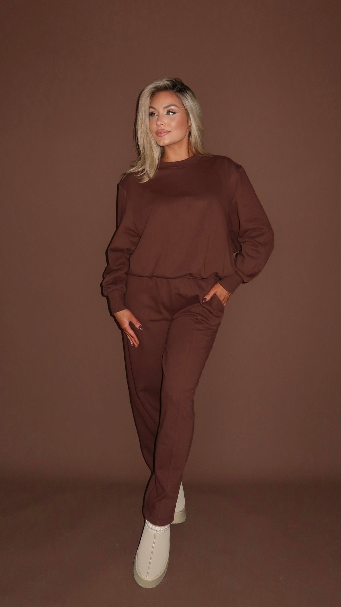 TEDDI BUBBLE CREWNECK BROWN
