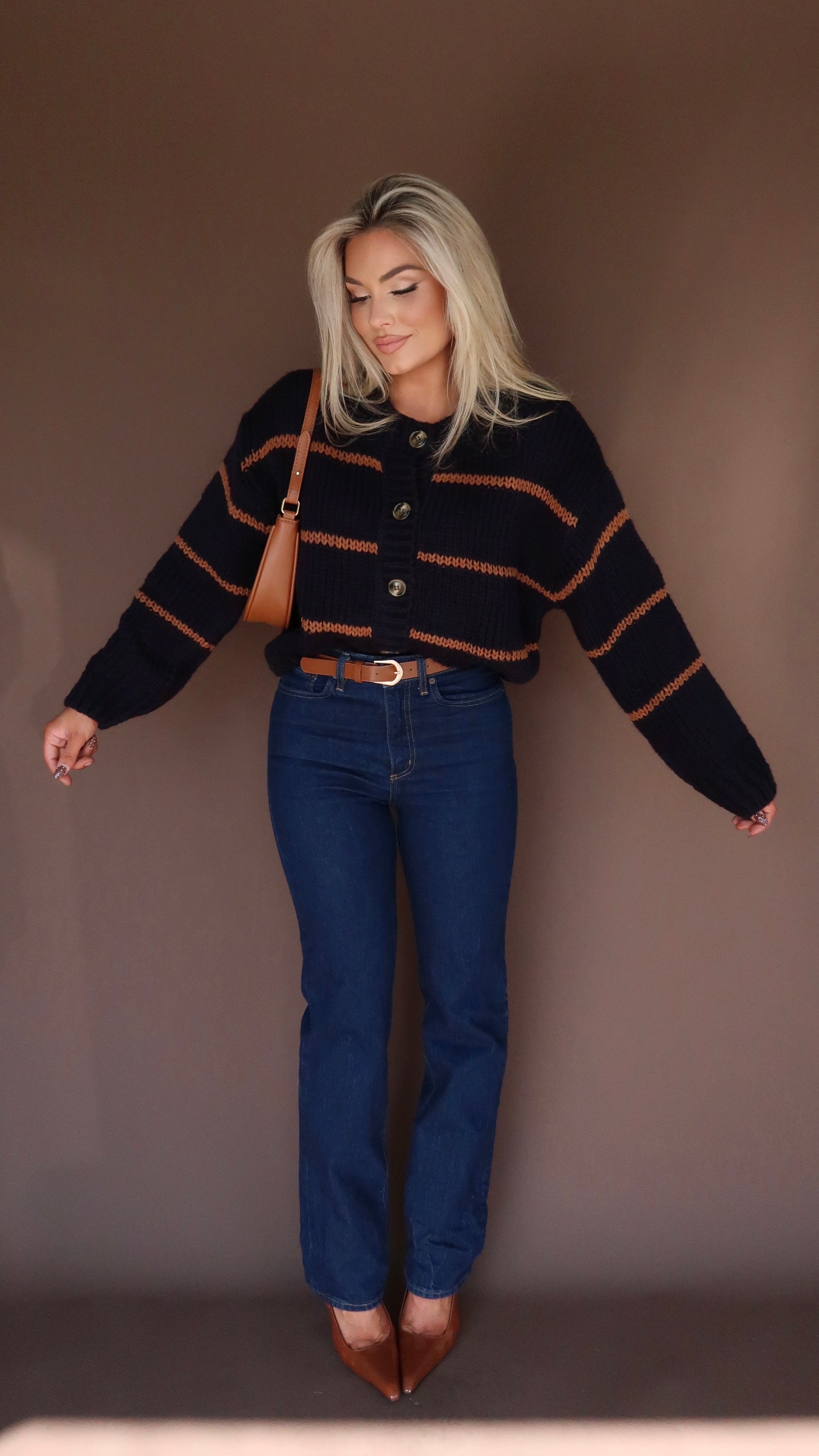 PENNIE STRIPED CARDIGAN