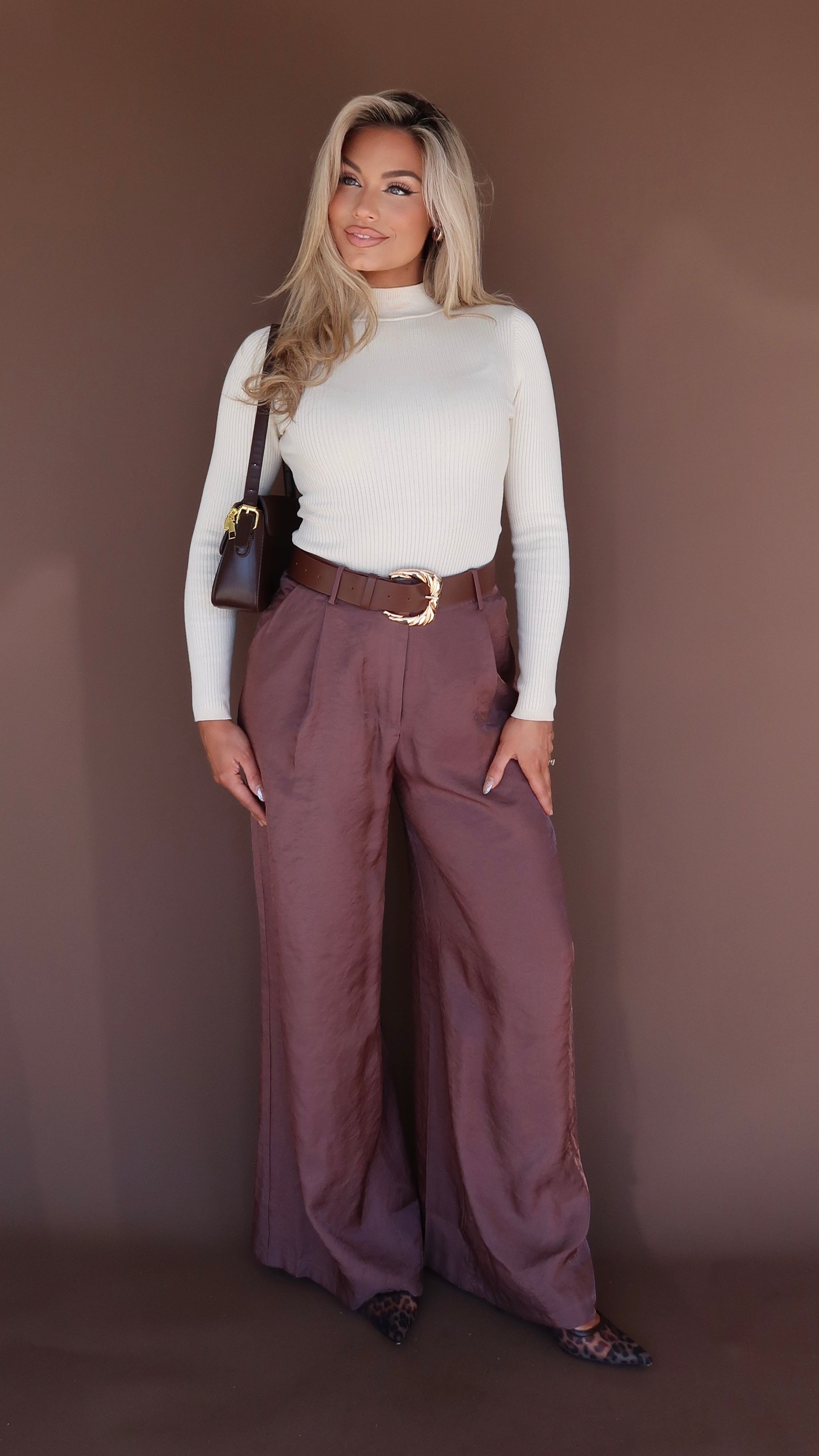 WILLA WIDE LEG PALAZZO BELTED TROUSER