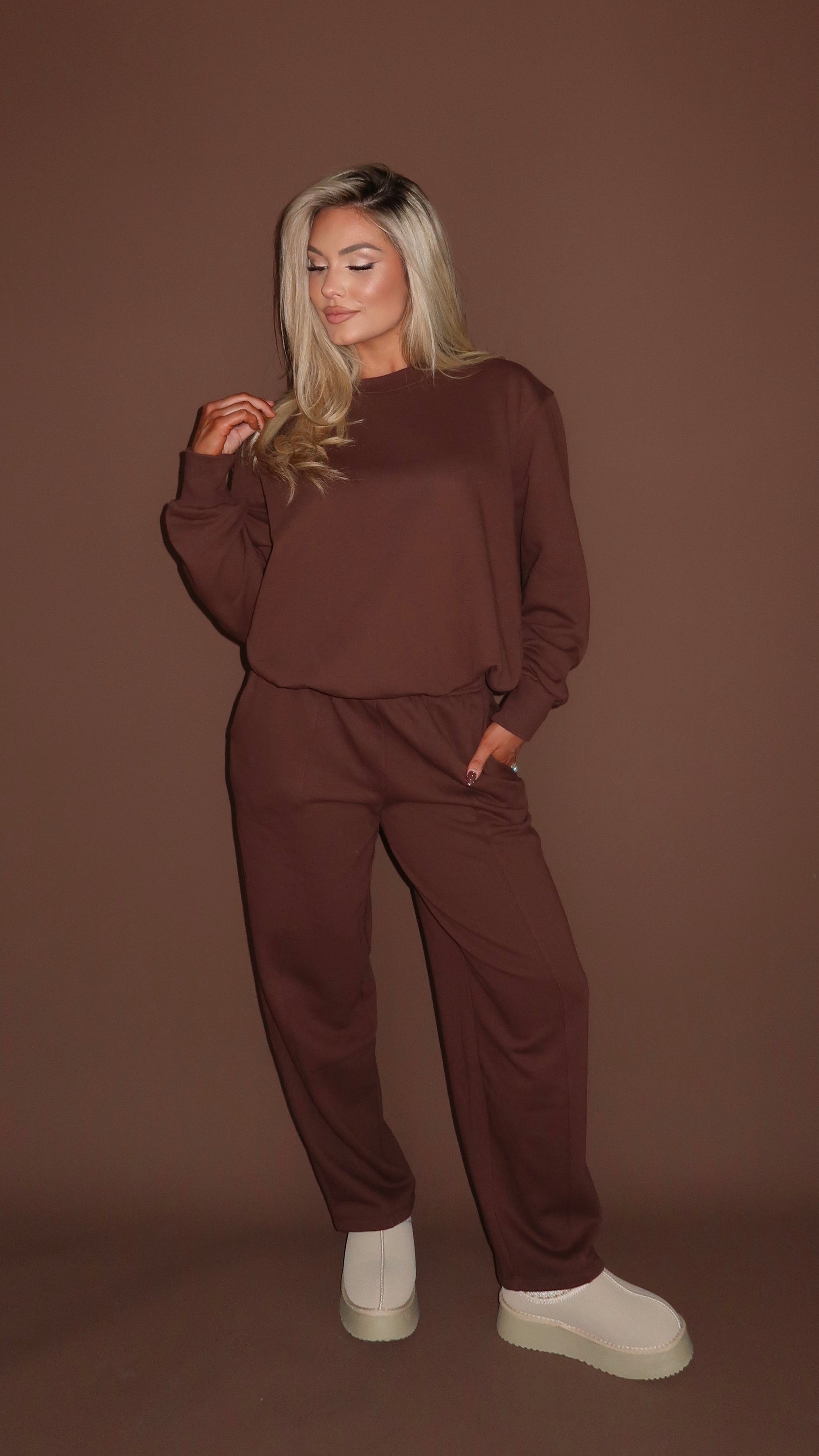 TEDDI BUBBLE CREWNECK BROWN