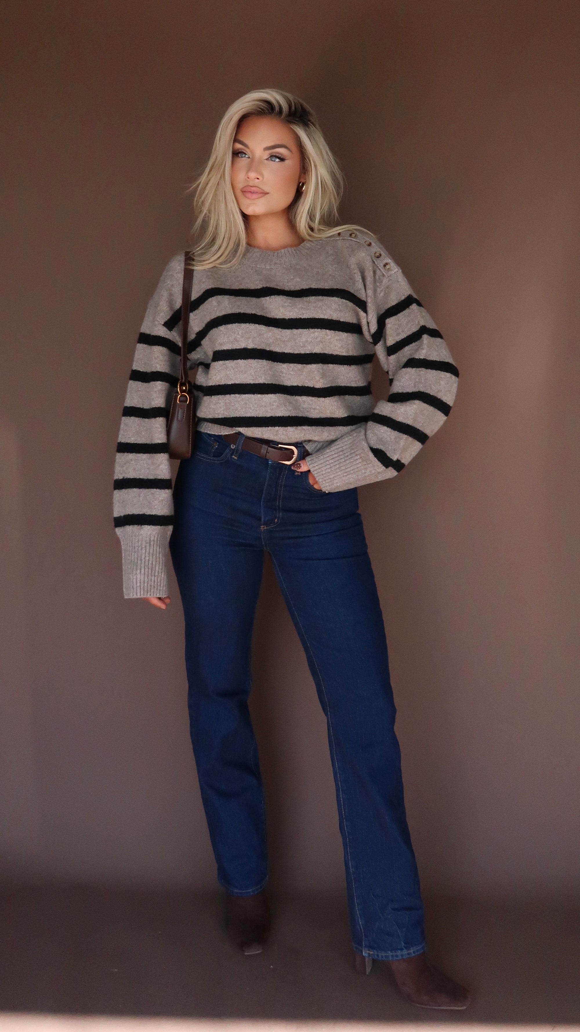 ROWAN STRIPED SWEATER