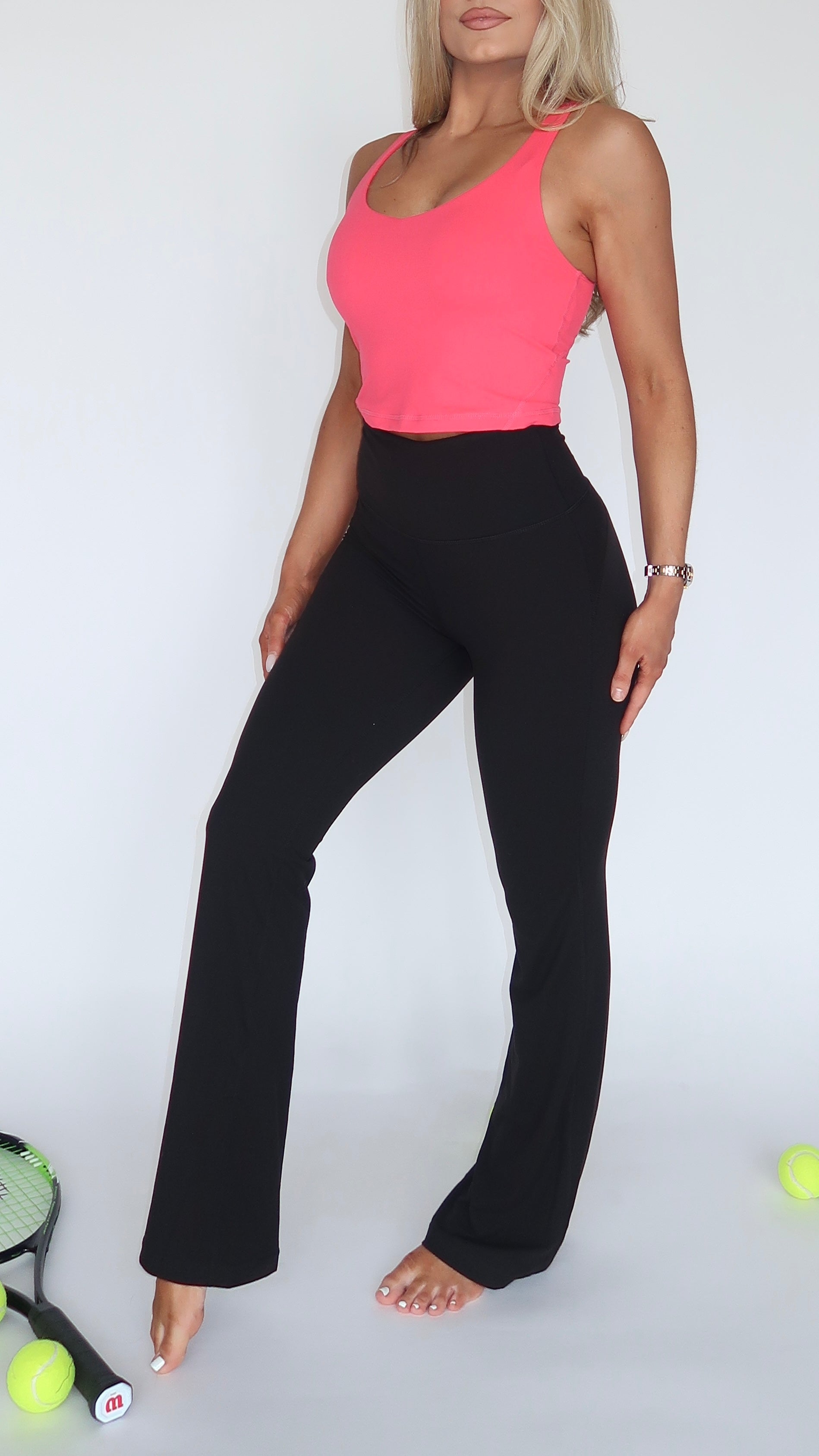 BUTTER SOFT HIGH WAISTED YOGA FLARE PANT BLACK