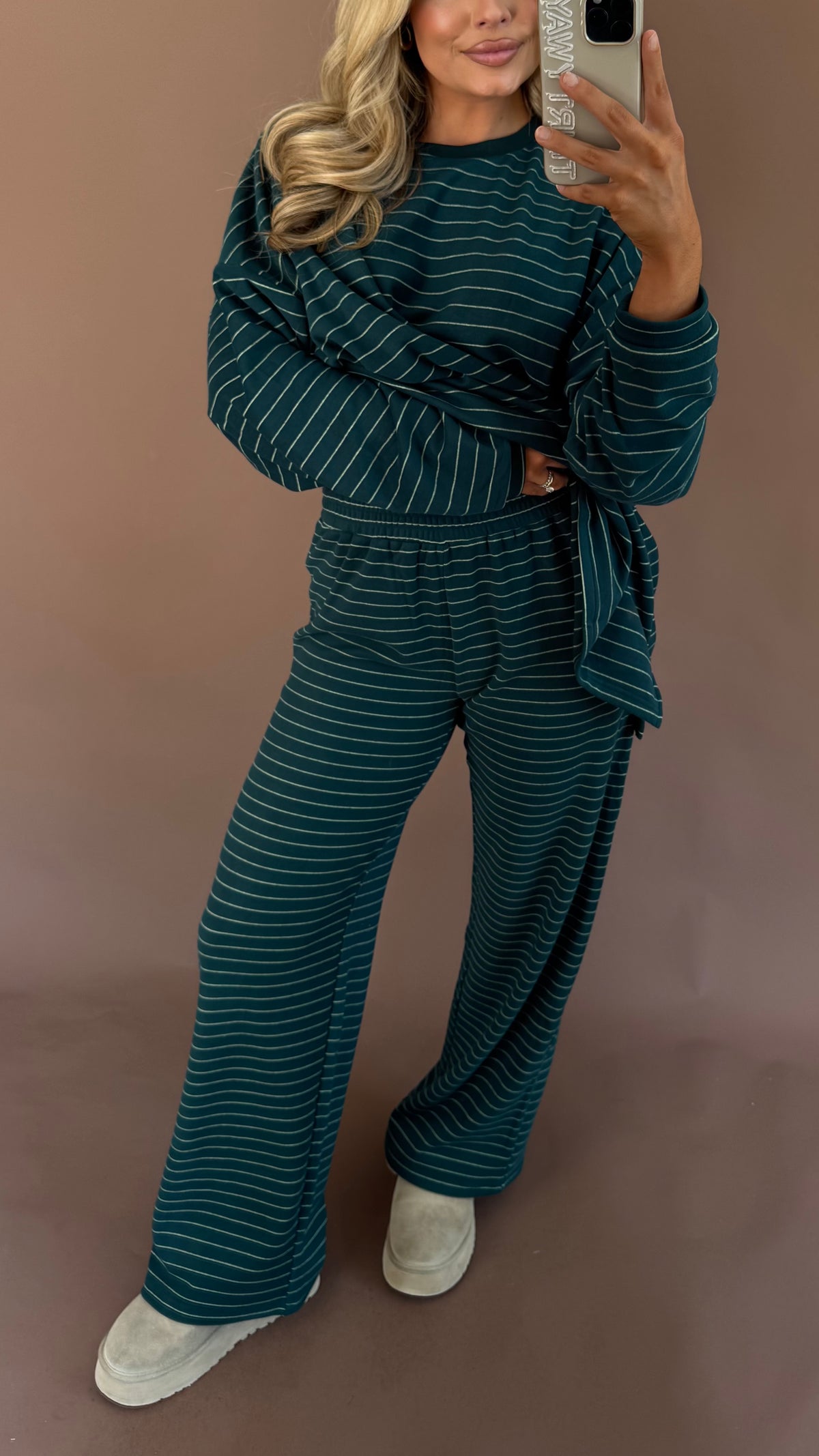 CABIN FEVER FLEECE LOUNGE PANT HUNTER GREEN