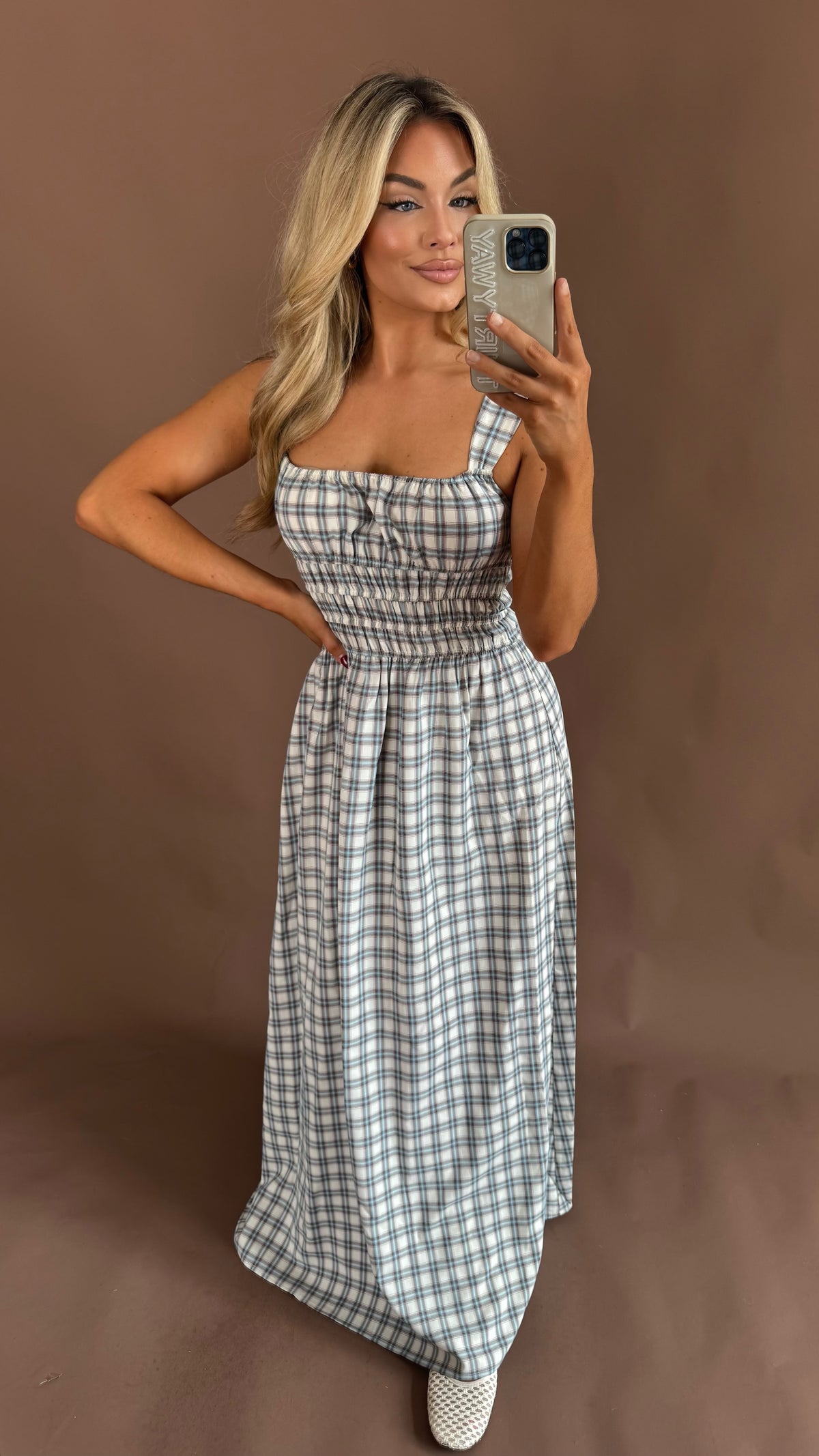 CANTERBURY PLAID MAXI DRESS