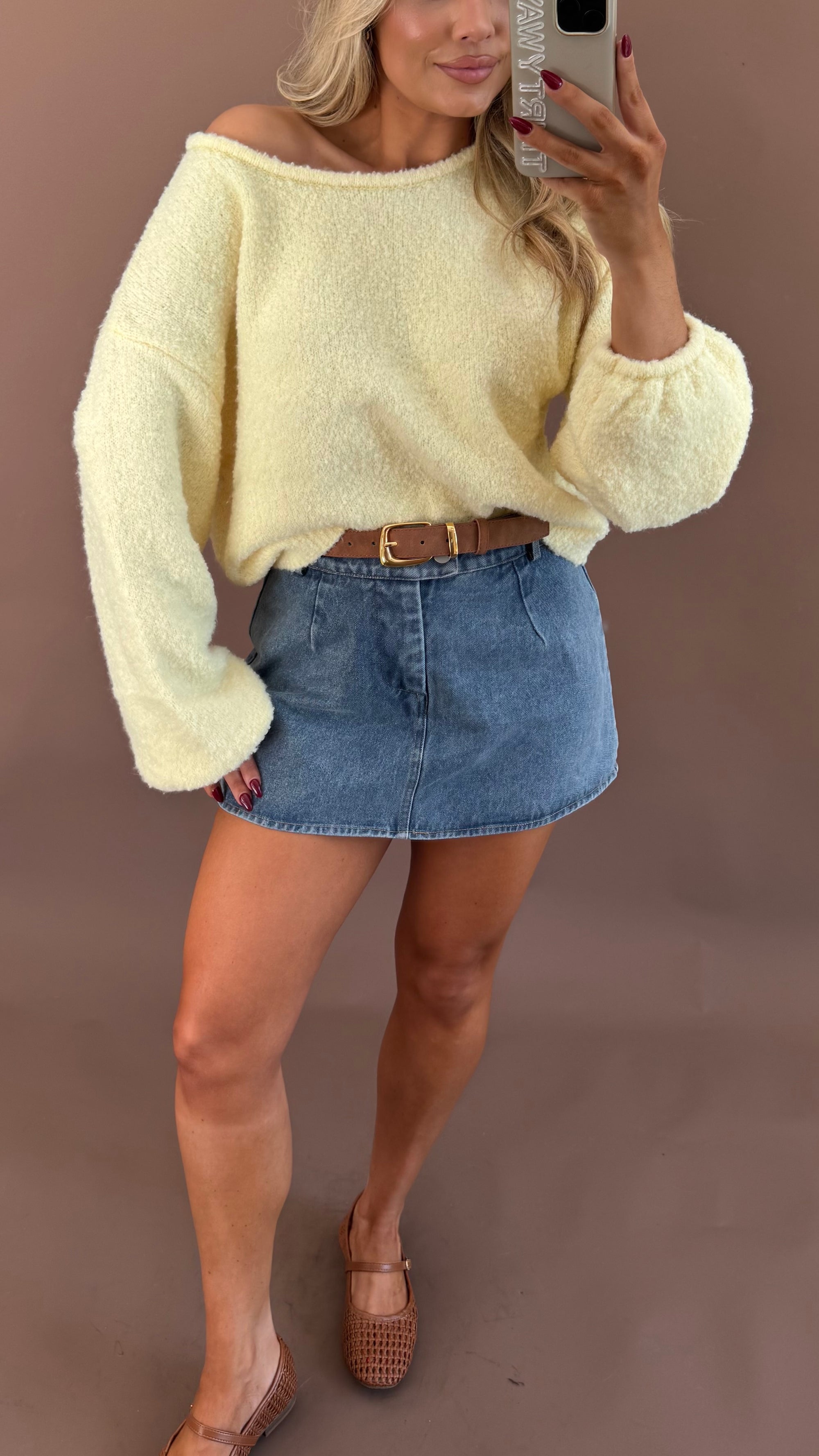 DENIM SKORT