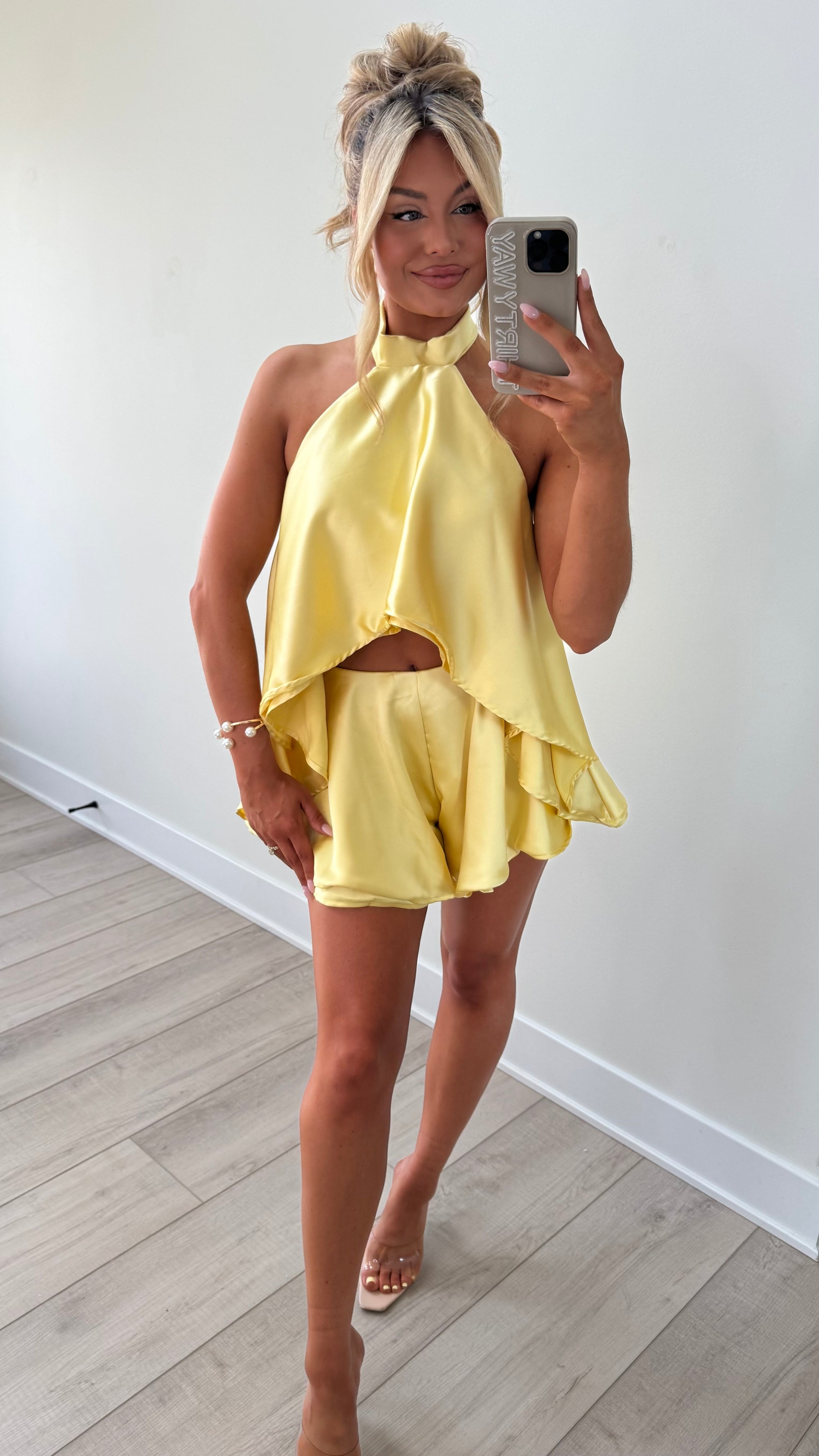 MIKA SATIN SILK SET YELLOW