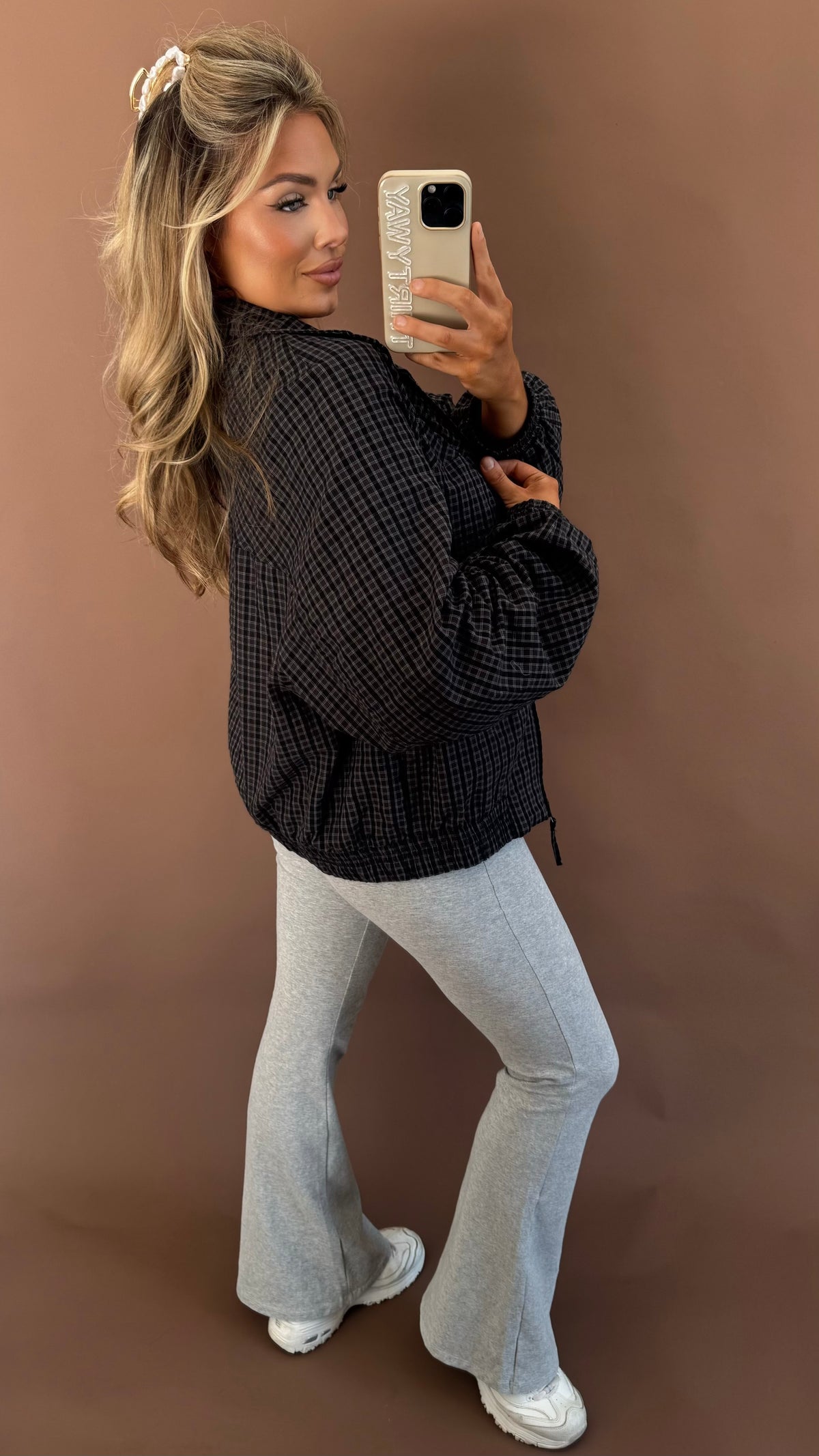 SPORTS CLUB PLAID WINDBREAKER