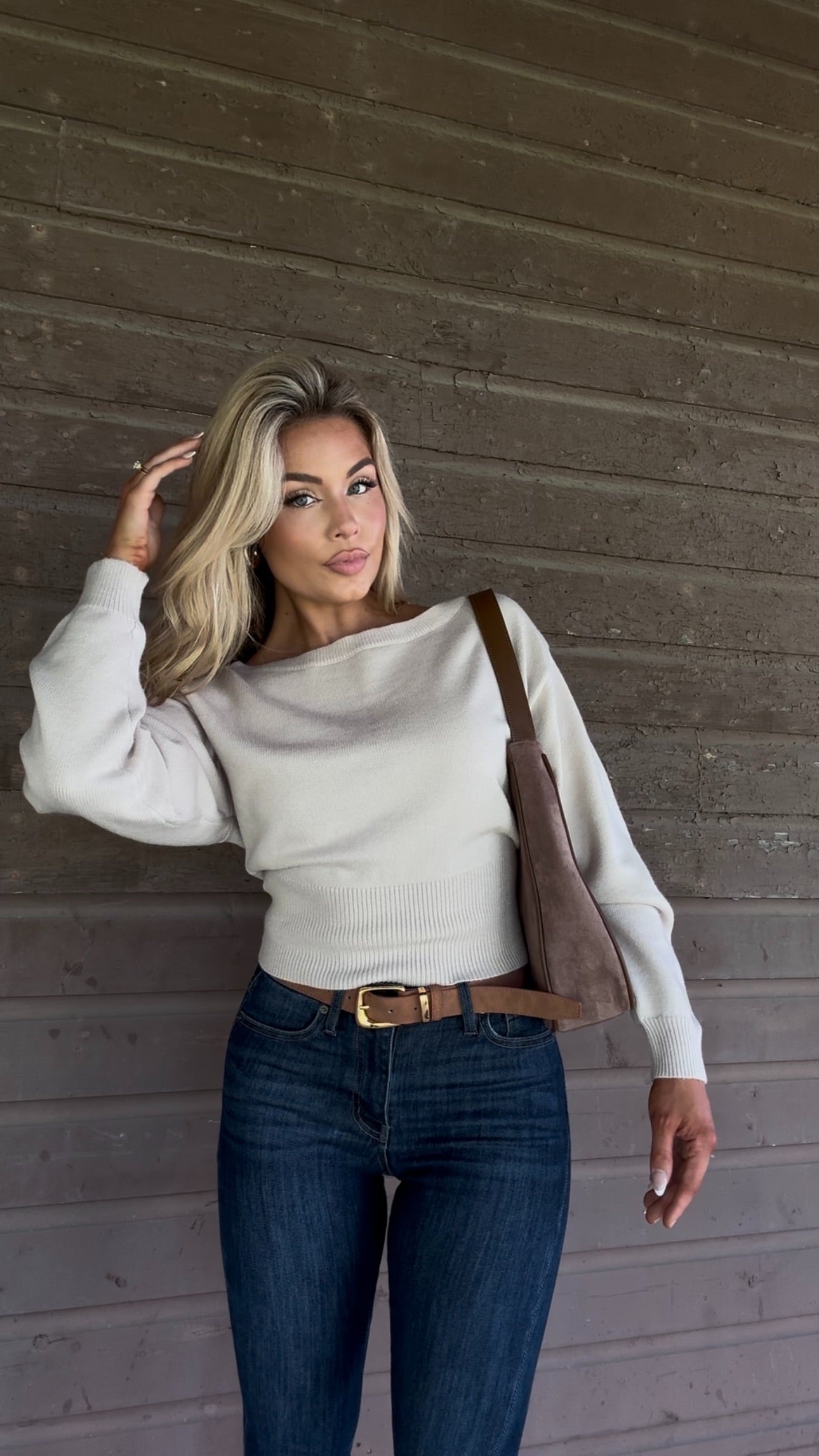 KENSINGTON DOLMAN SWEATER BEIGE
