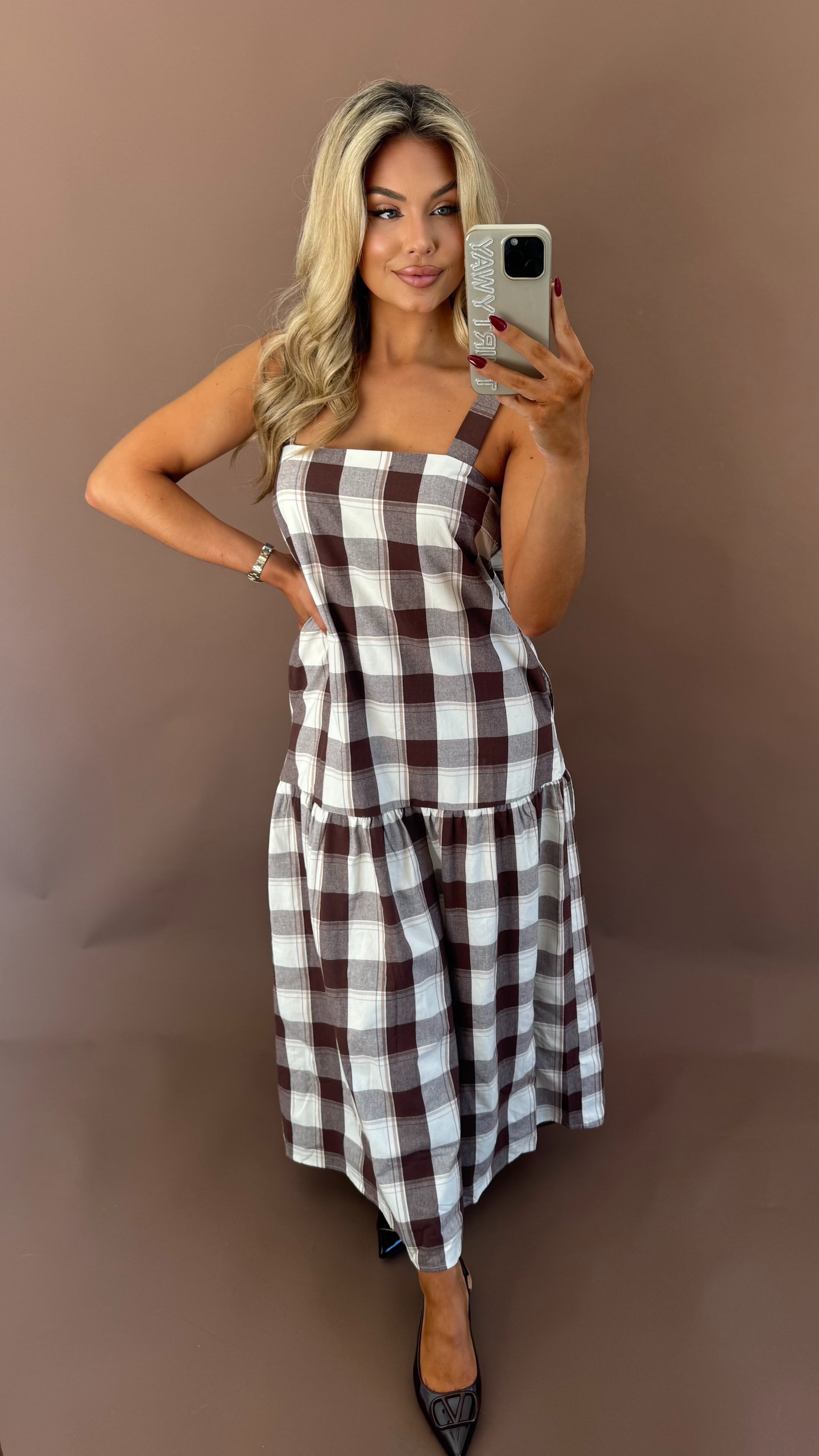 OAKLY GINGHAM MAXI DRESS