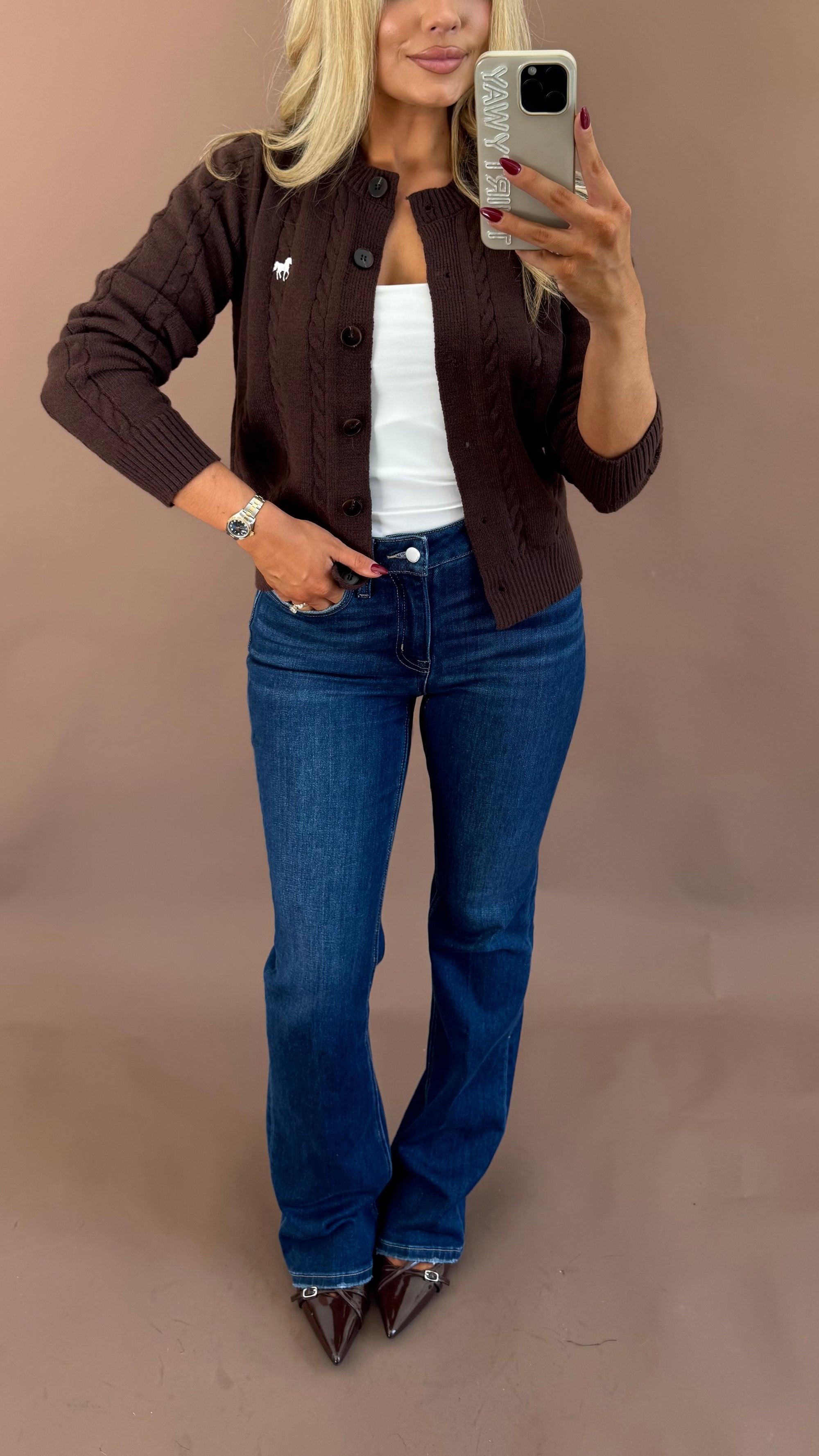 HIGH RISE BOOTCUT DENIM JEANS