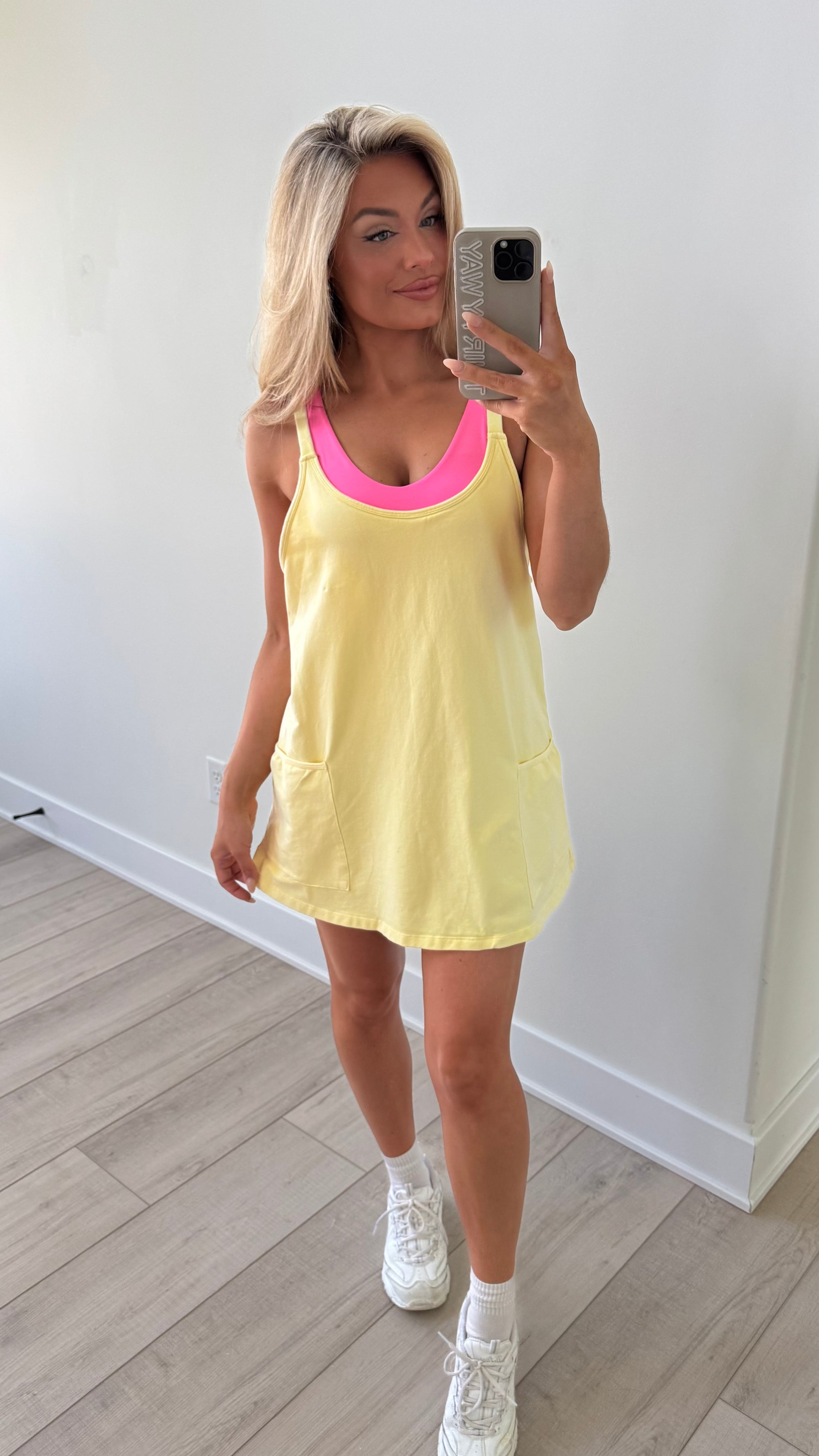 SIDELINE LEMON ROMPER DRESS