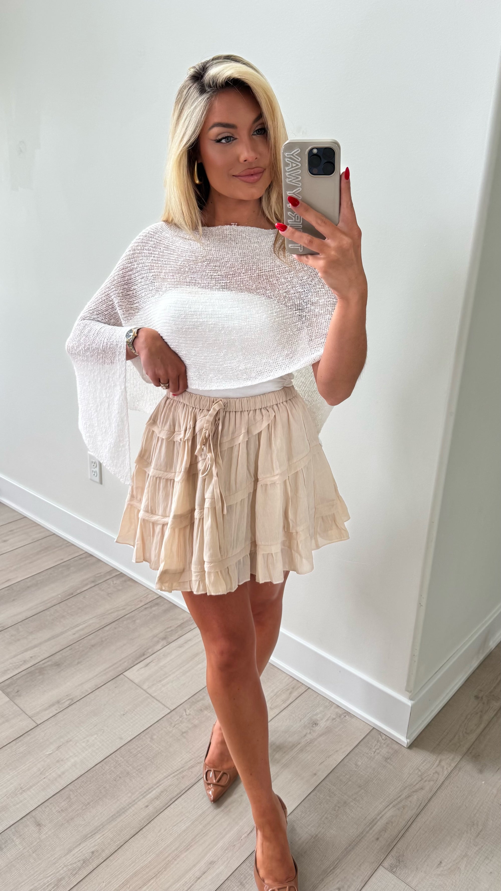 LATTE RUFFLE SKORT