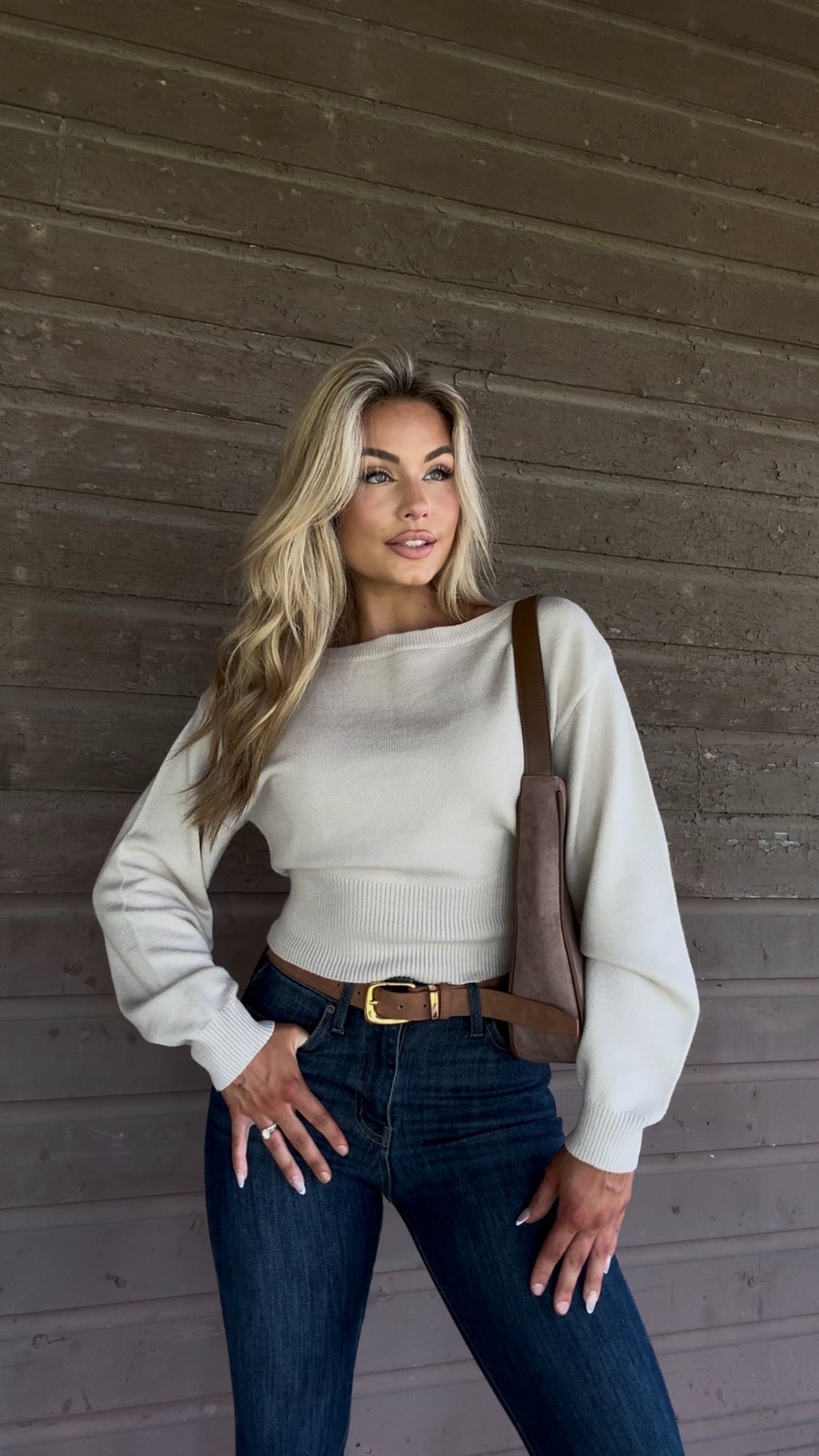 KENSINGTON DOLMAN SWEATER BEIGE