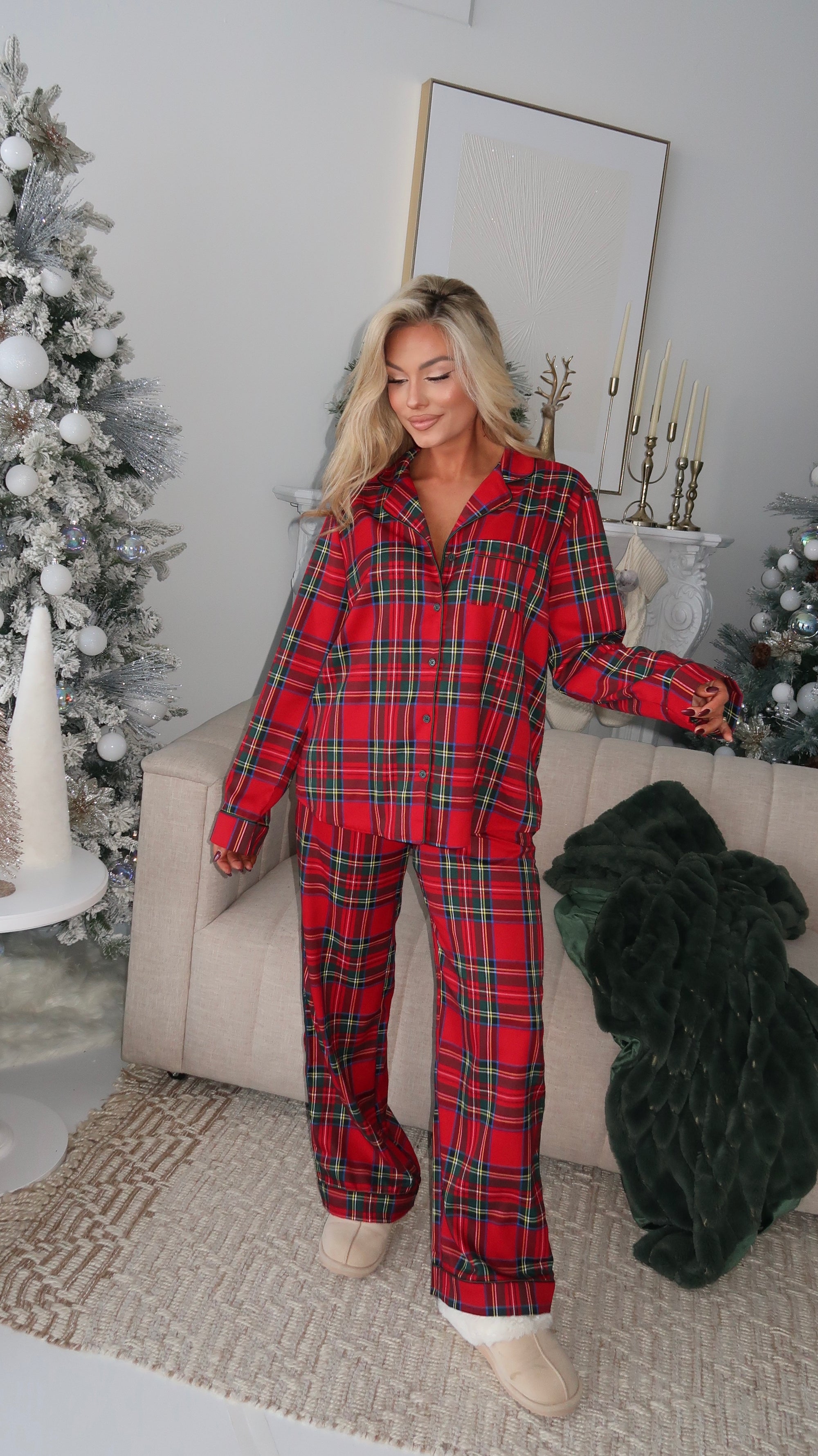 90’s NOSTALGIA PLAID PJ SET