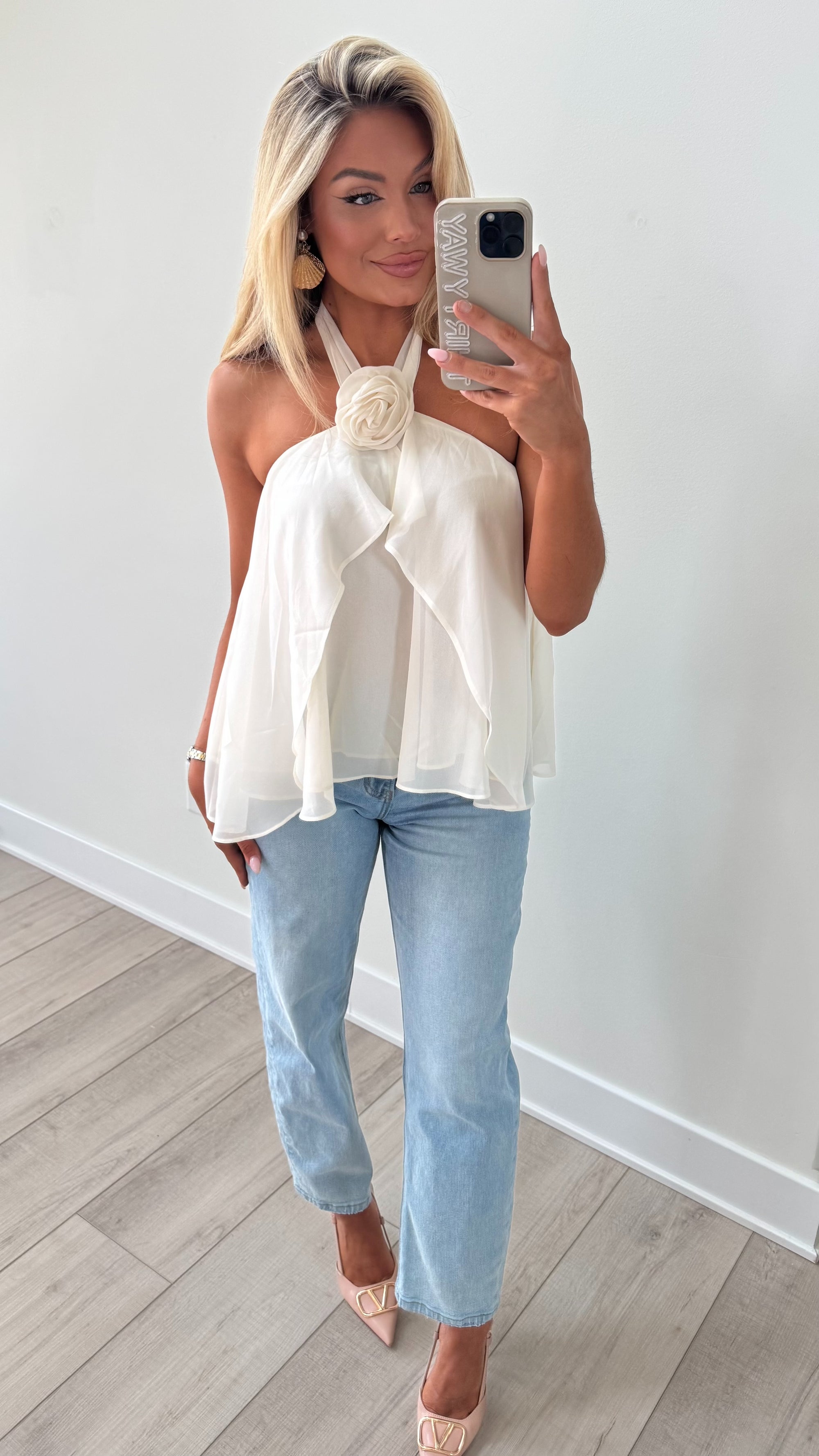 LILY HALTER TOP CREAM