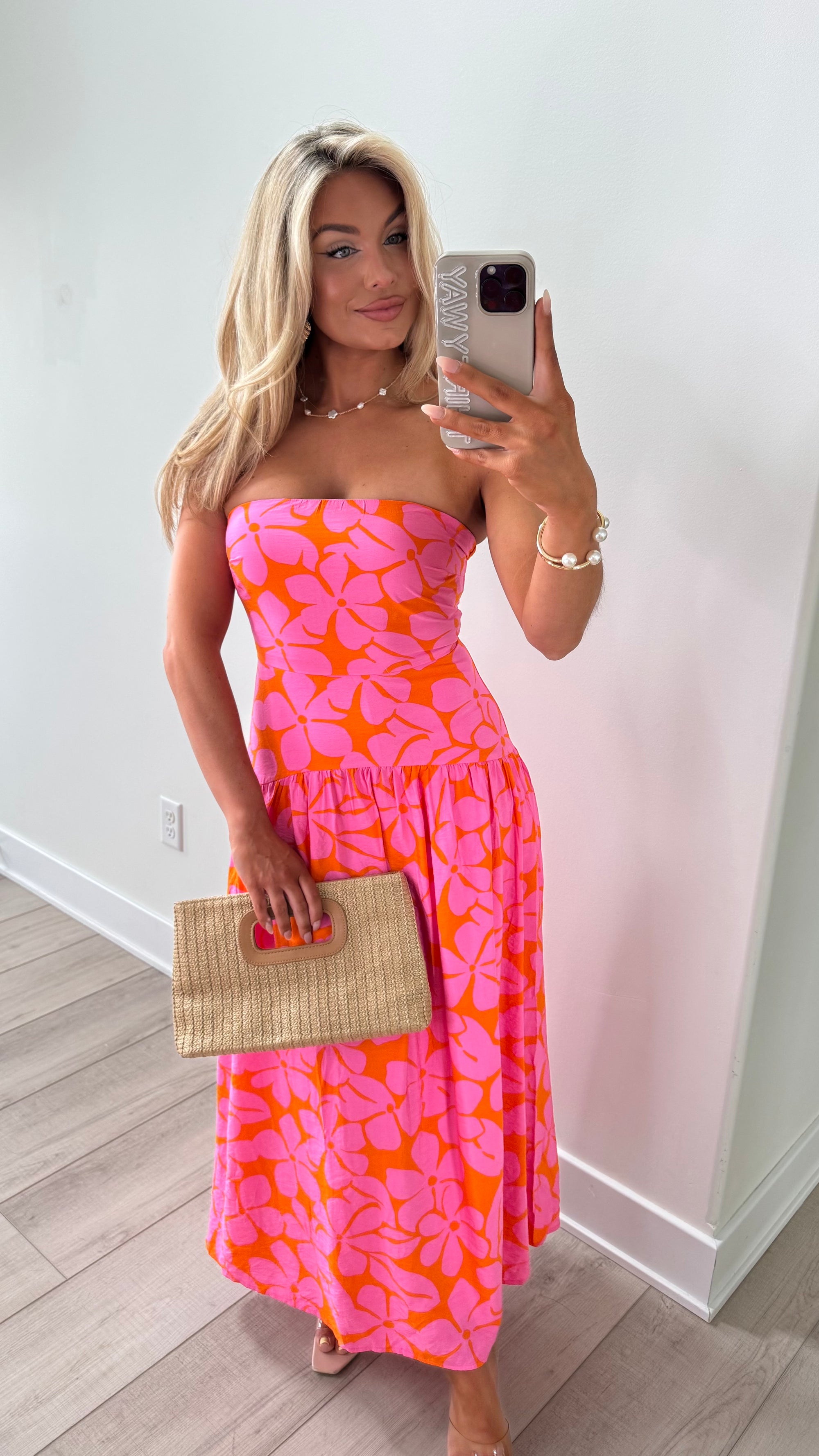 HIBISCUS FLORAL MAXI DRESS