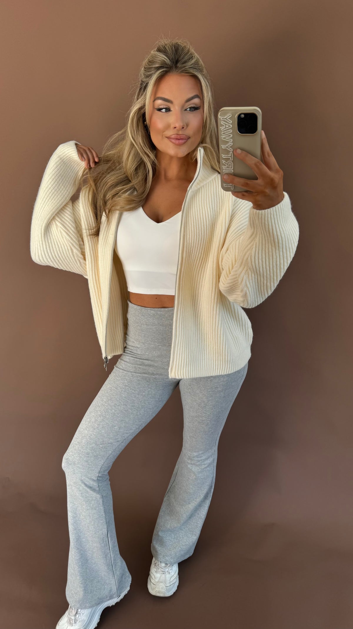 TATUM ZIP UP CREAM