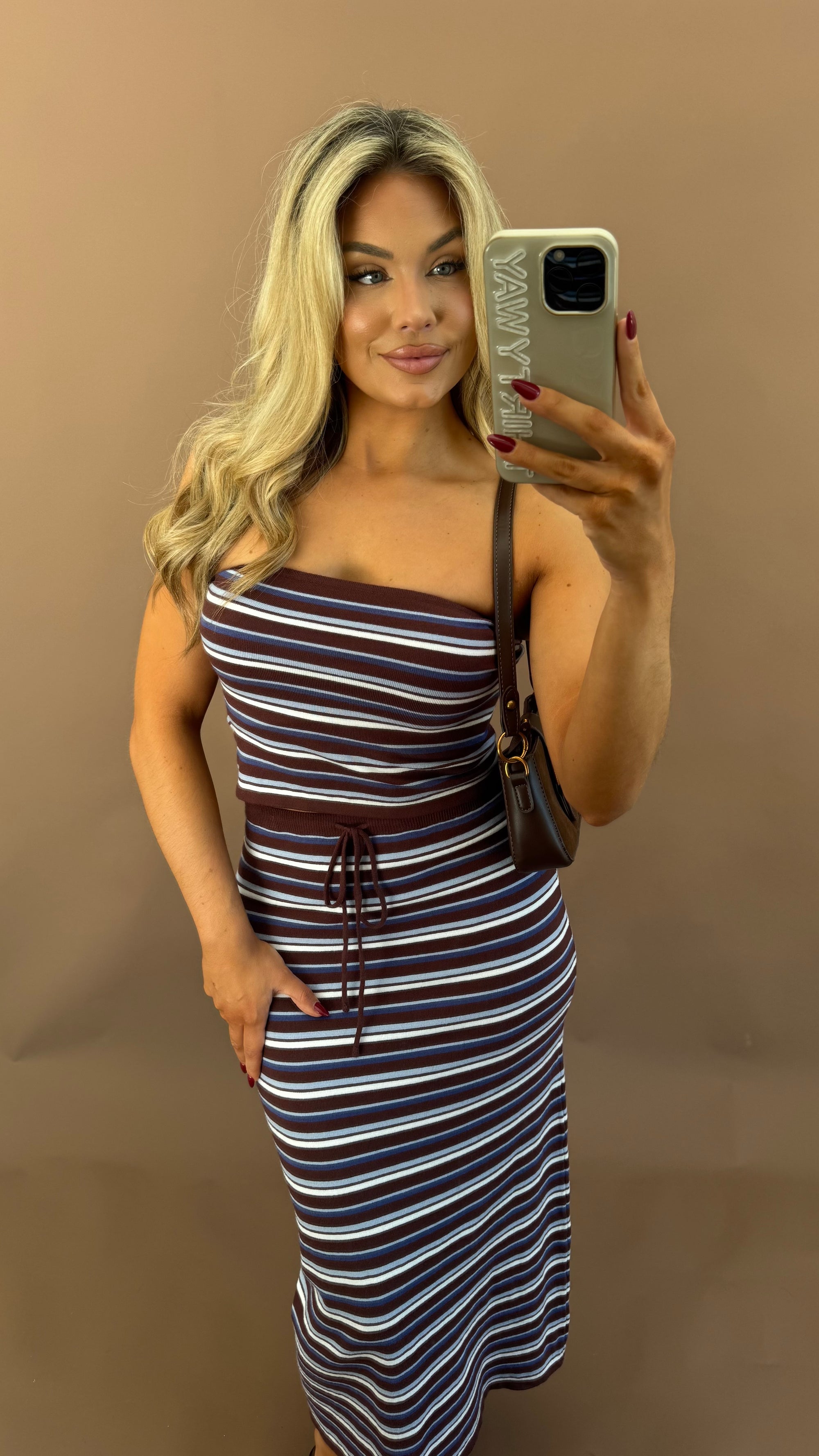 UPSTATE STRIPED SKIRT SET