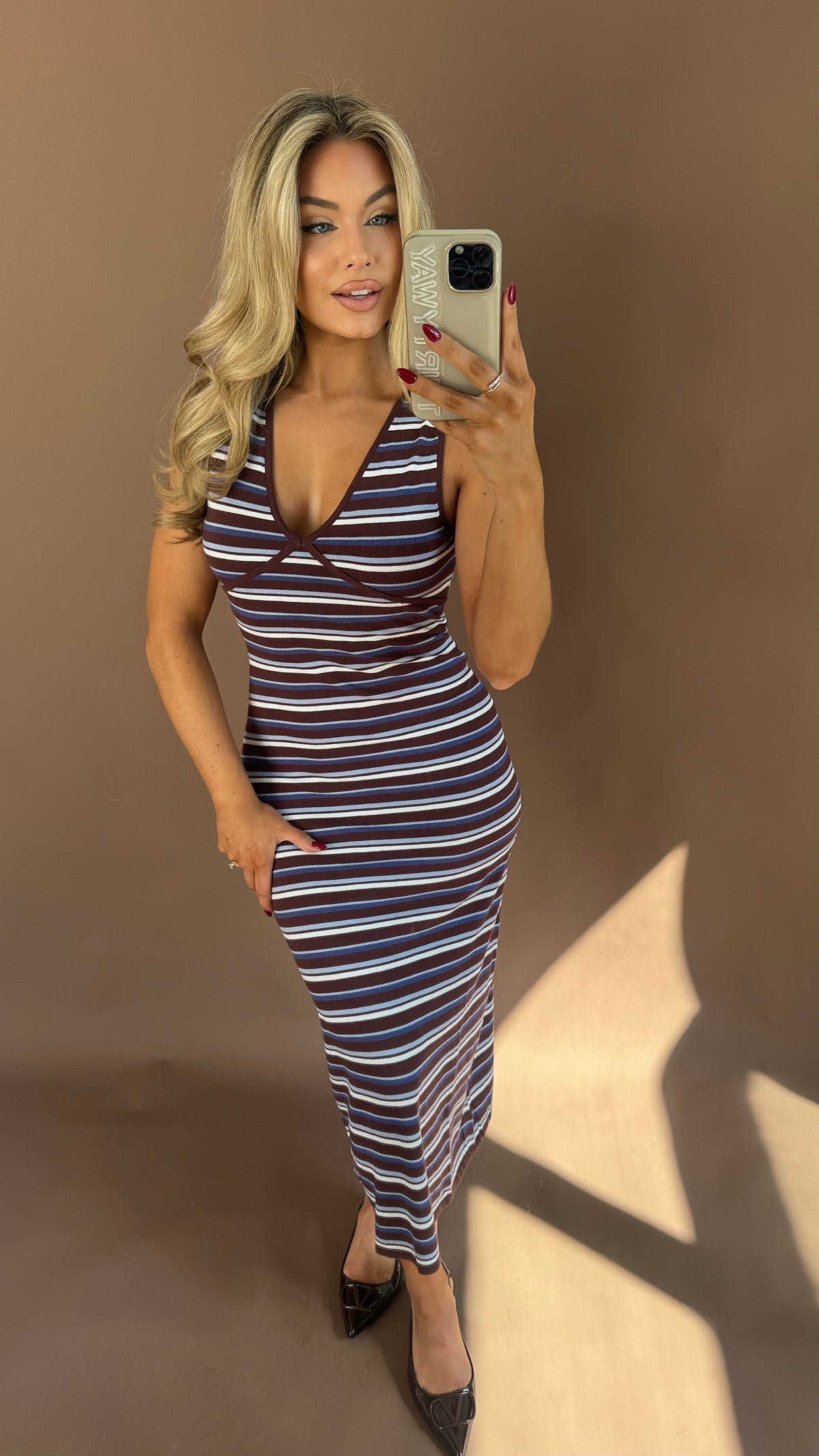 LAKEN STRIPED MAXI DRESS