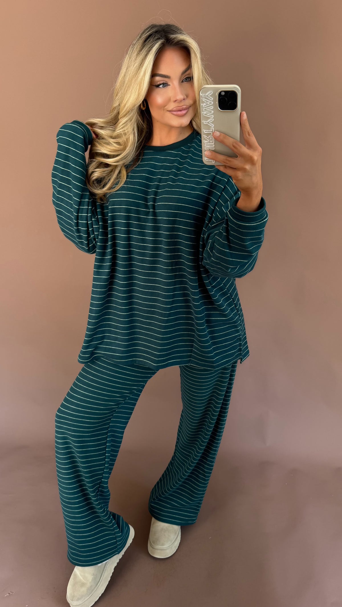 CABIN FEVER FLEECE LOUNGE PANT HUNTER GREEN