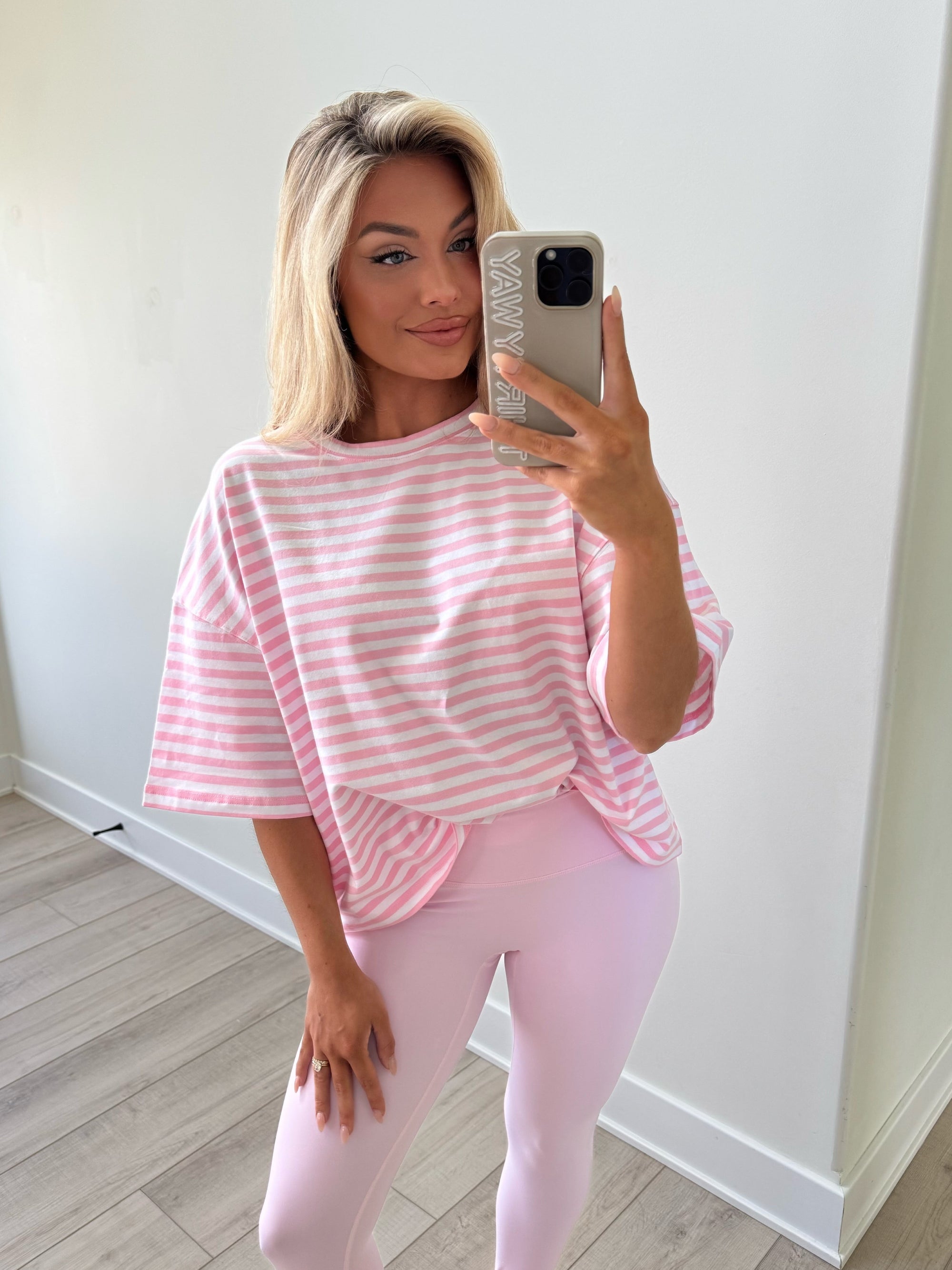 LIGHT PINK GANACHE OVERSIZED TEE