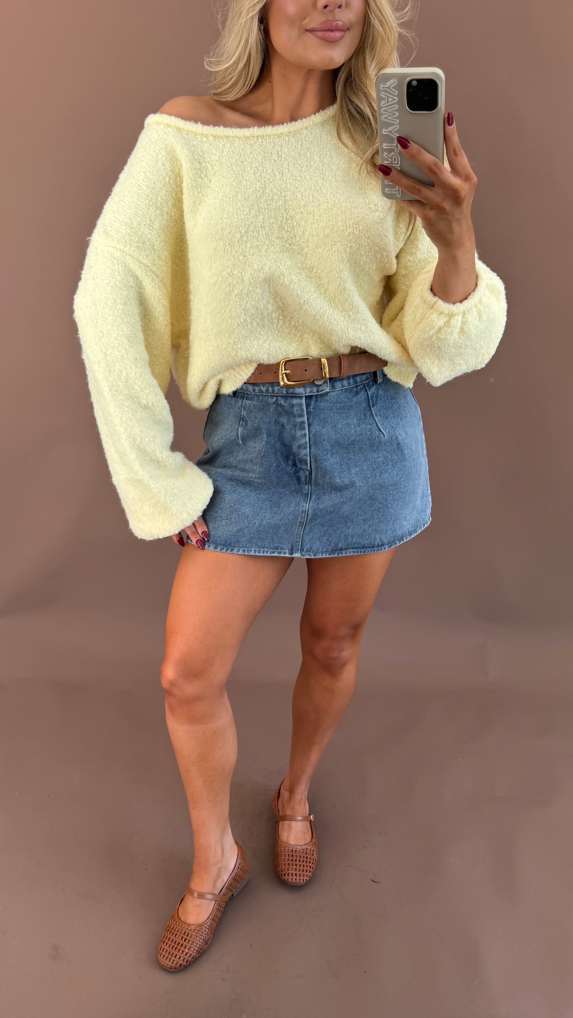 DENIM SKORT