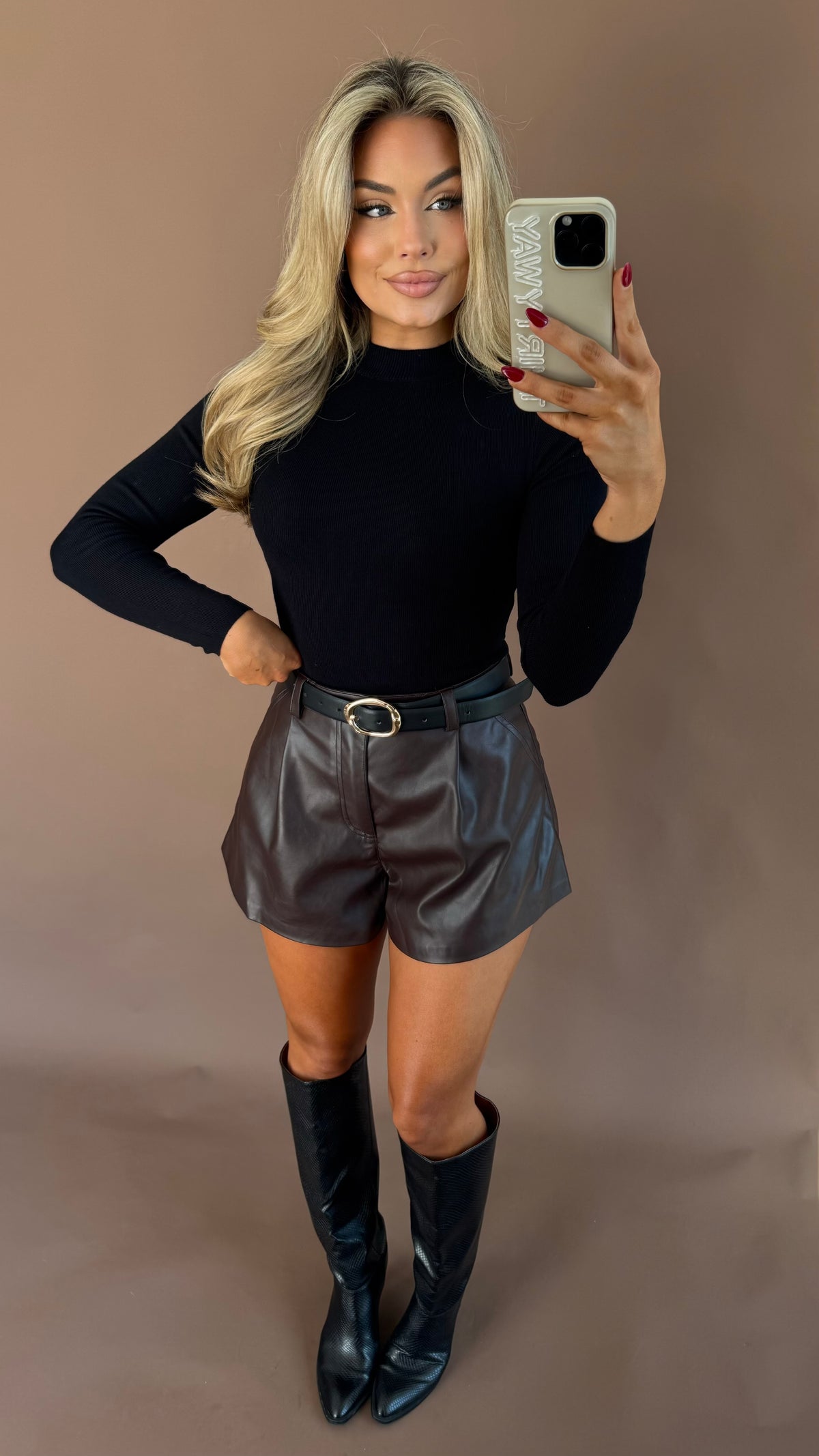 CORE LONG SLEEVE MOCK NECK BLACK