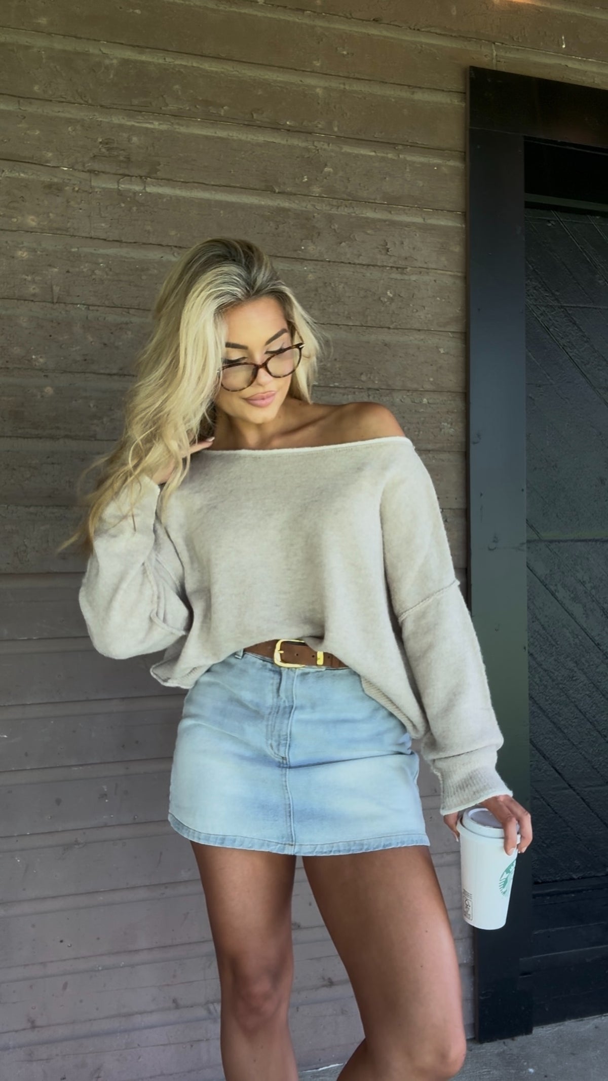 PRE-FALL BOAT NECK SWEATER OAT