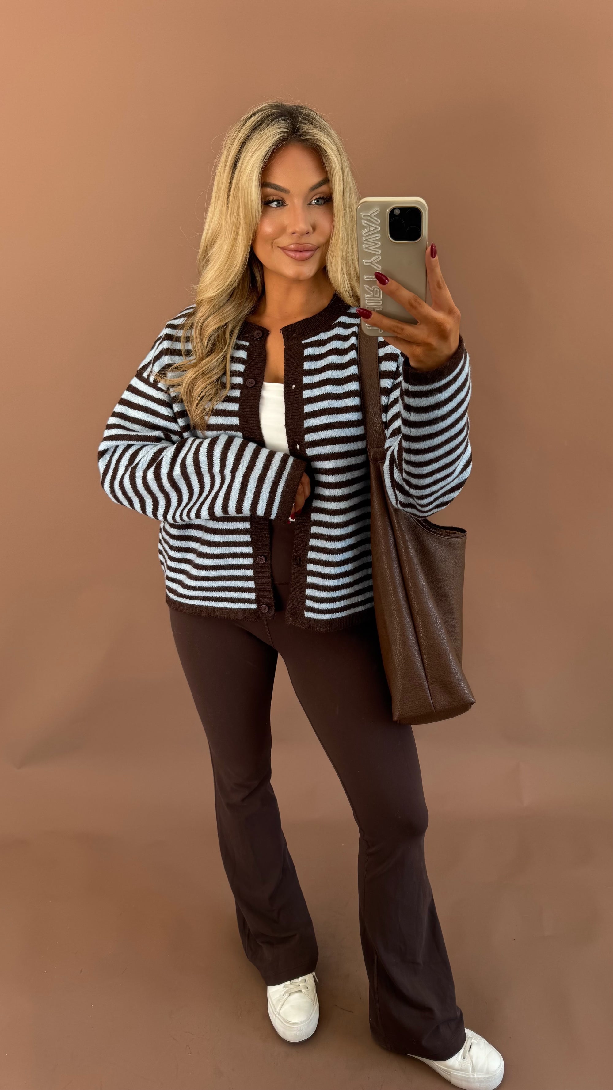 SKIE STRIPED CARDIGAN
